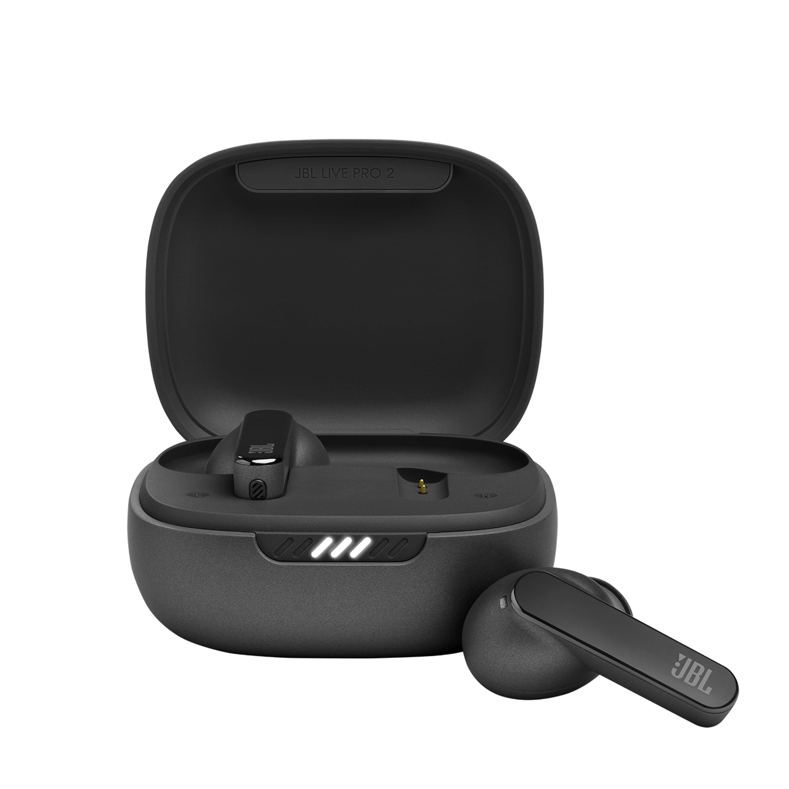JBL Live Pro 2 True Wireless Noise Cancelling Earbuds, JBL Signature Sound, Smart Ambient, 40H Battery, 6 Microphones, Oval Tube, Multi-Point Connection, IPX5 Water Resistant - Black, JBLLIVEPRO2BLK