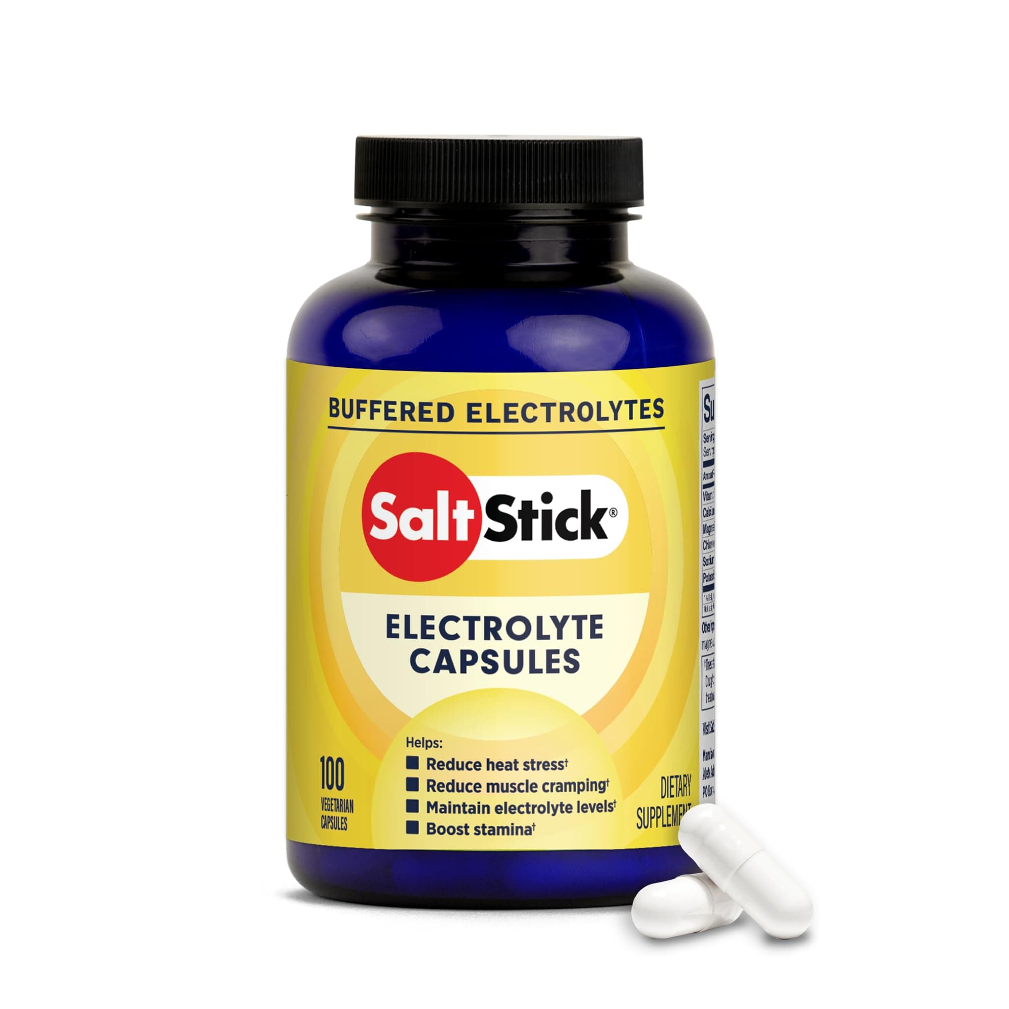 Electrolyte Capsules with Vitamin D | Salt Pills with Electrolytes for Running, Endurance Sports Nutrition, Running Supplements | 100 Count Electrolyte Pills