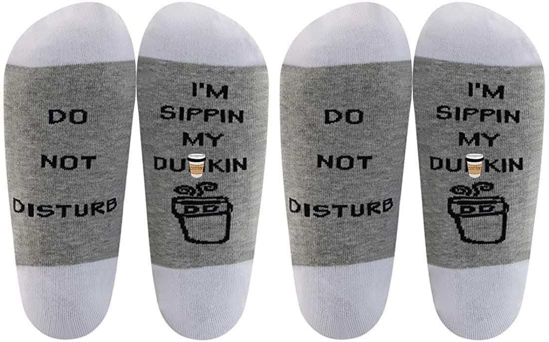LEVLODonuts Lover Gift Coffee Lover Socks Do Not Disturb Socks for Women