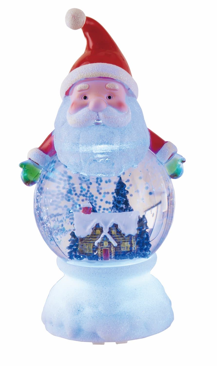TII Santa Light Up Water Snow Globe