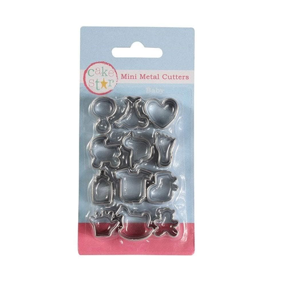 Cake Star Mini Metal Baby Cutters - 12 Piece