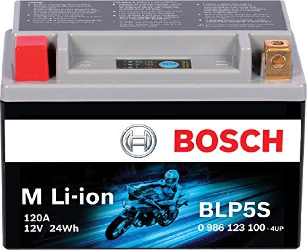 BOSCH BLP5S - Group 5-12V Lithium Battery - Powersport Li-ion Phosphate - 120A for Motorcycles, ATV/UTV, Snow Mobiles, Personal Watercrafts, Scooters and Jet Skis - 4.45″ x 2.72″ x 3.35″