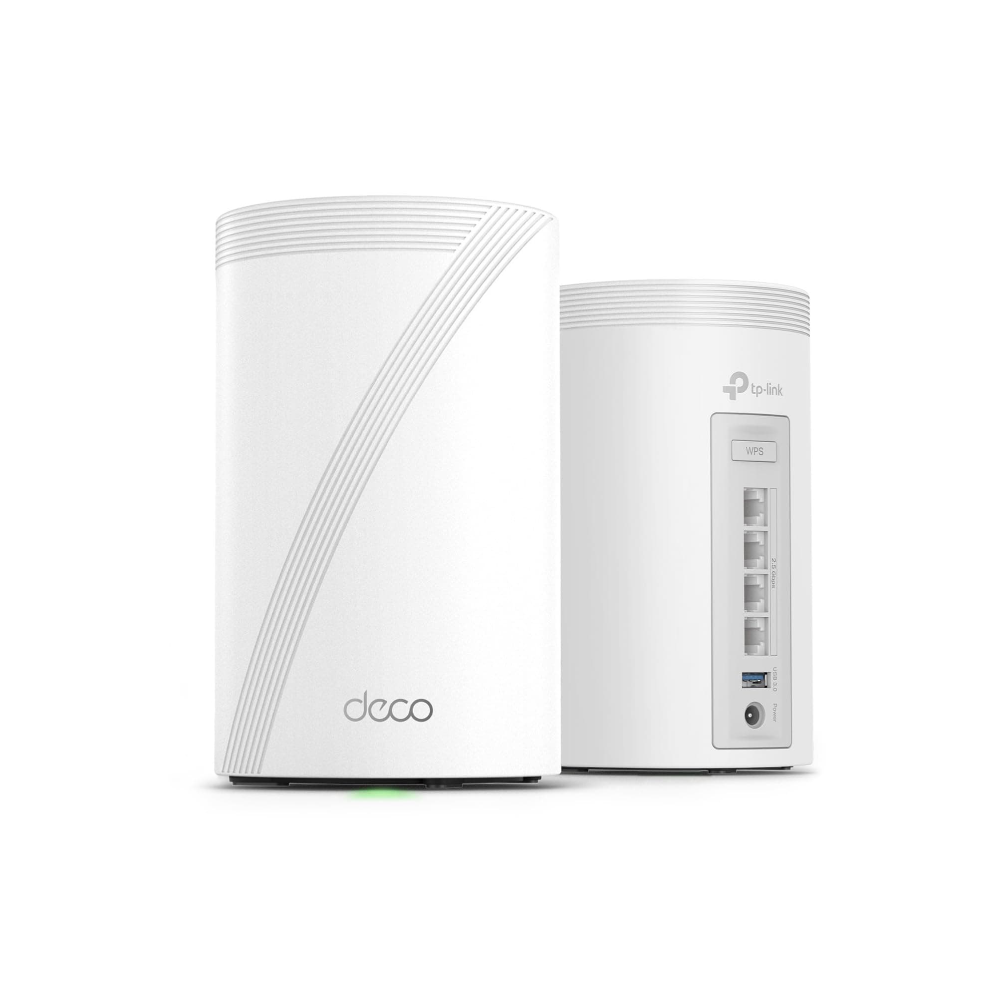 Deco 7 Pro BE63 Tri-Band WiFi 7 BE10000 Whole Home Mesh System- 6-Stream 10 Gbps, 4x2.5G Ports Wired Backhaul, 4X Smart Internal Antennas, VPN, HomeShield, Free Expert Support (2-Pack)