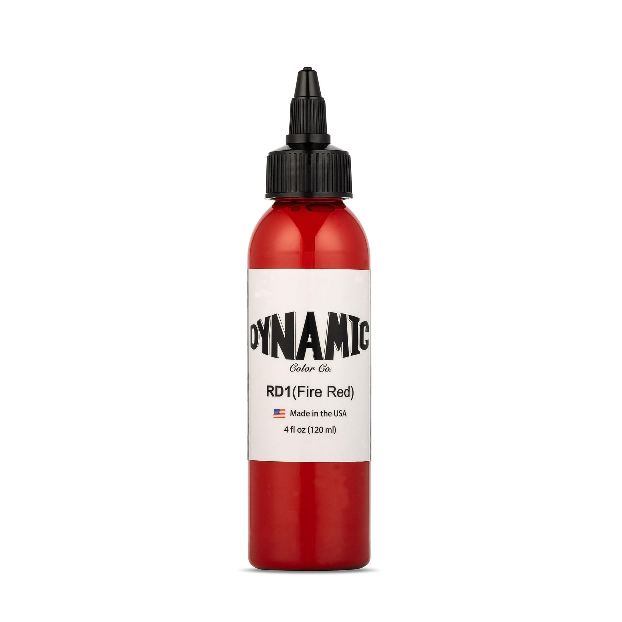 Dynamic Color Co Fire Red Tattoo Ink: Vibrant, Sterilized, Vegan & USA-Made Since 1990 – Trusted by Artists Worldwide (4oz Bottle)
