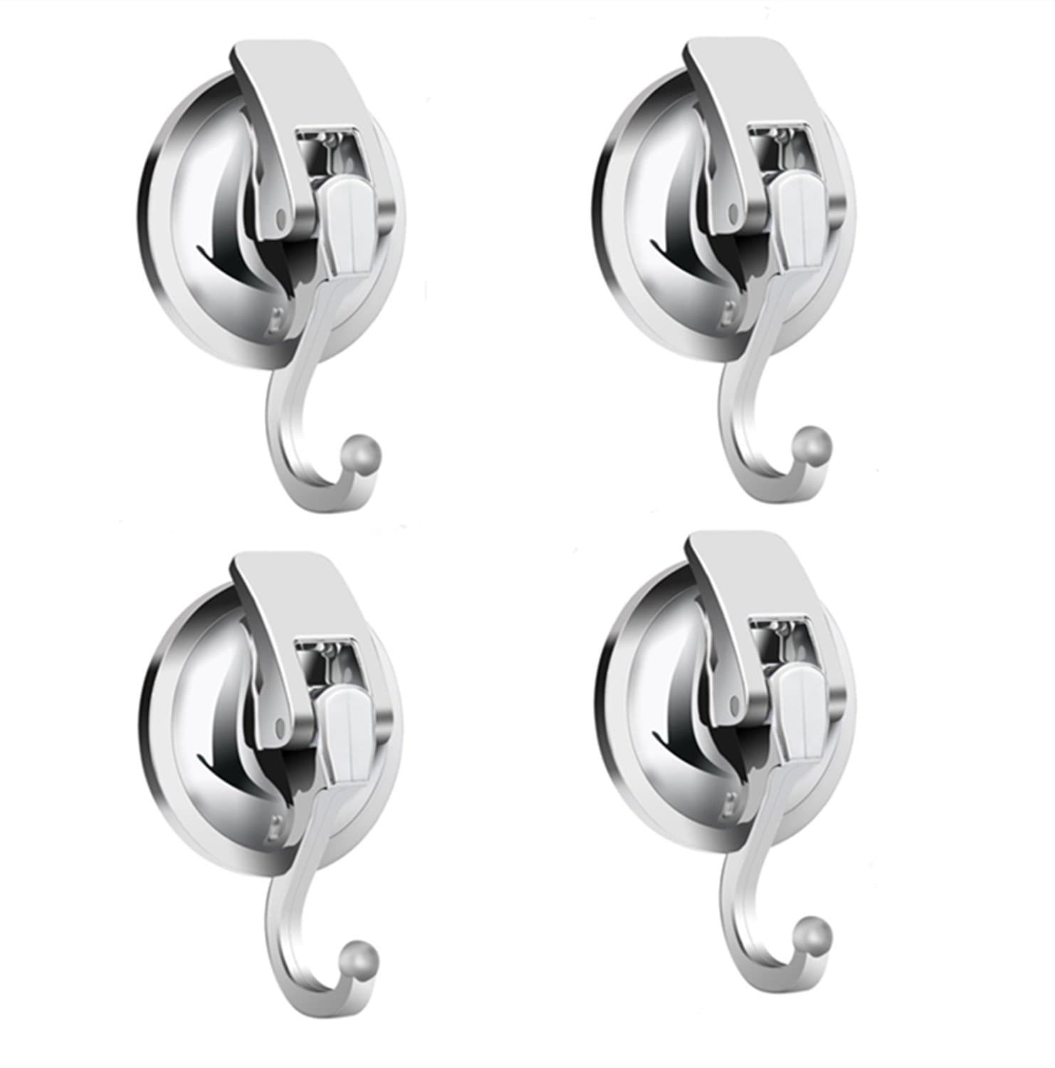 Heavy Duty Vacuum Suction Cups Hooks (4Packs) Specialized for Kitchen&Bathroom&Restroom Organization, by IROMIC