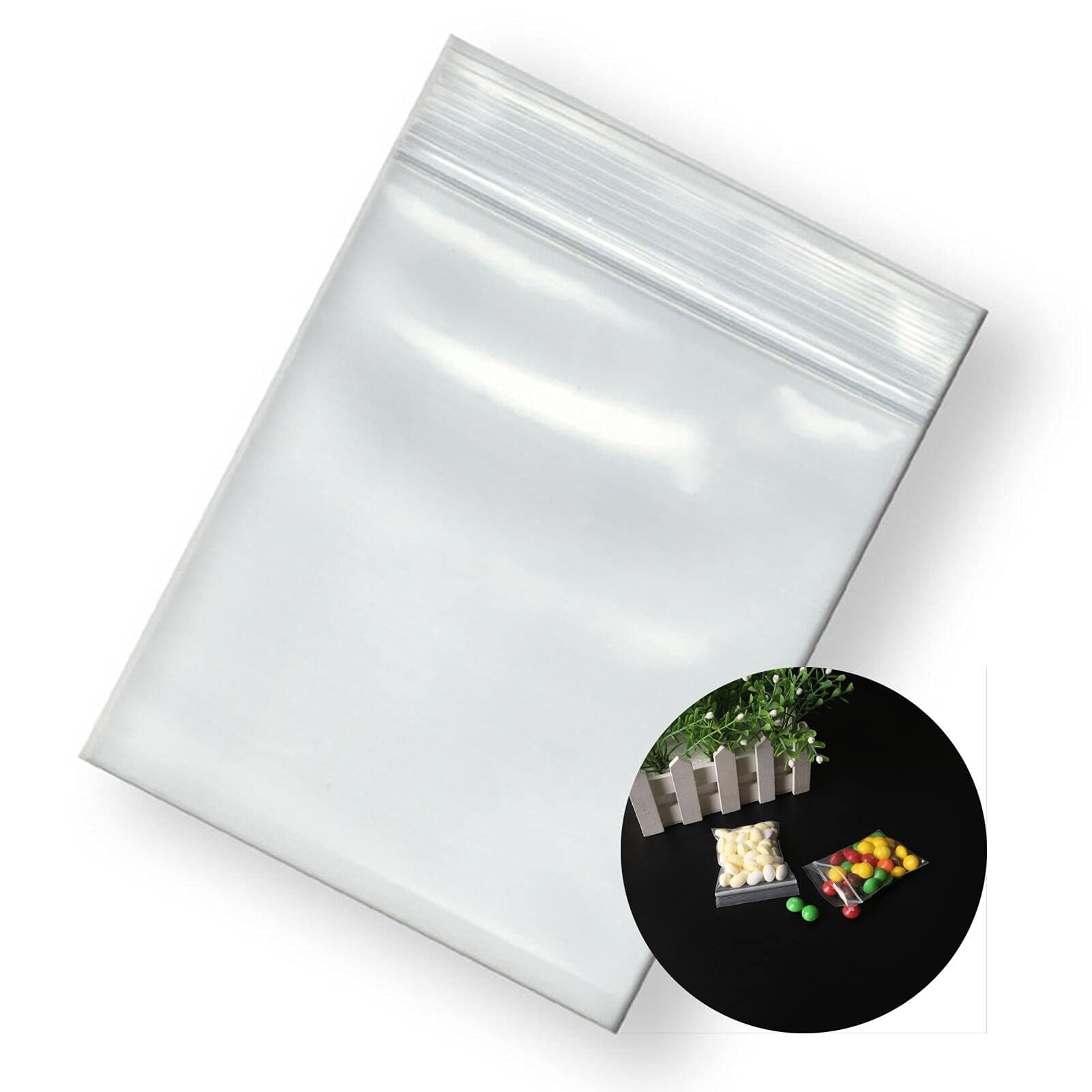 Small Ziplock Bag, 400pcs 3"*3" Transparent Tiny Ziplock Bags, Small Plastic Bags for Jewelry, Coins, Beads, Small Items