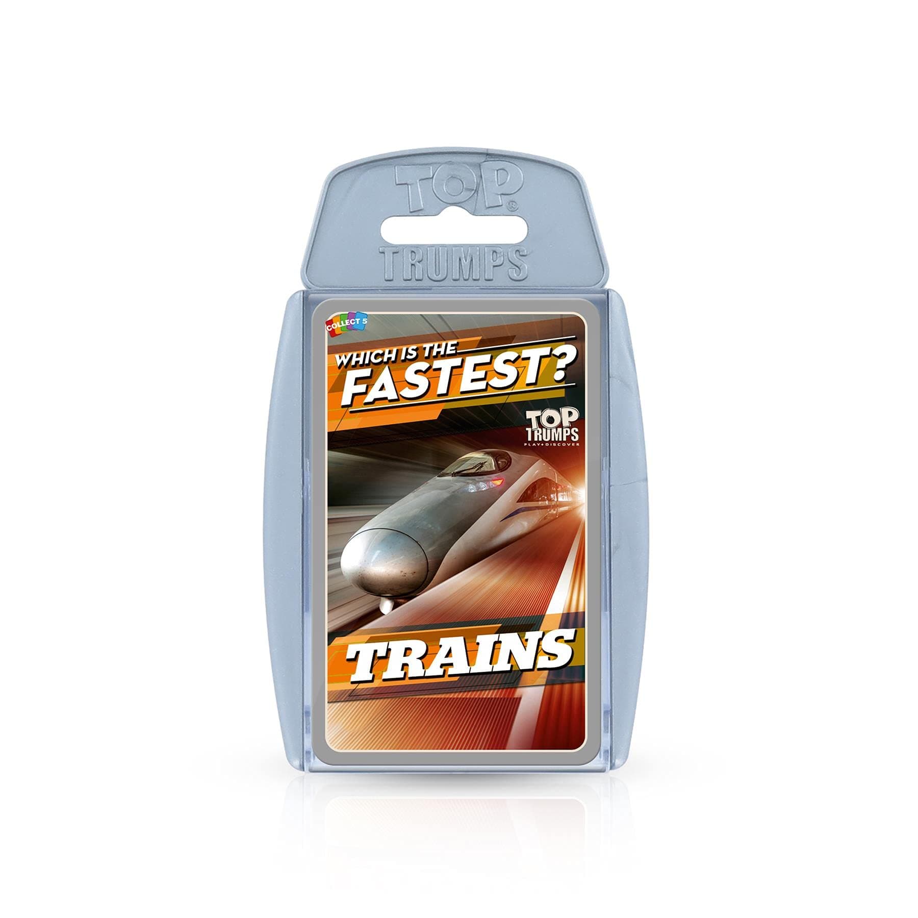 Top Trumps Trains Classics Card Game, learn about the London Underground, German Ice Trains and Beijing Shanghai in this educational packed game, gift for ages 4 plus