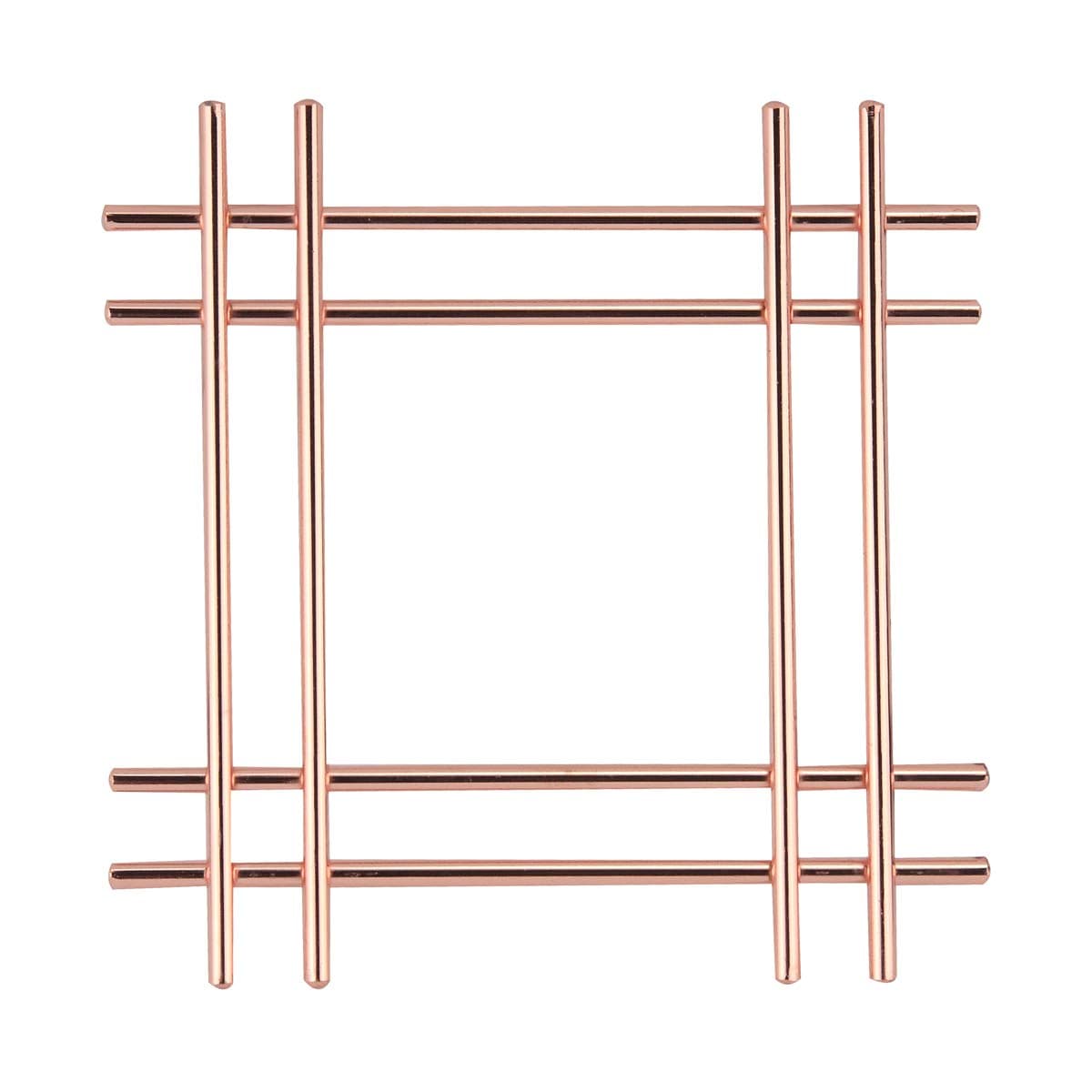 Apollo Cross Trivet Copper 20Cm Silver Kitchen Utility Home New, Multi-Colour, 20x1.6x20