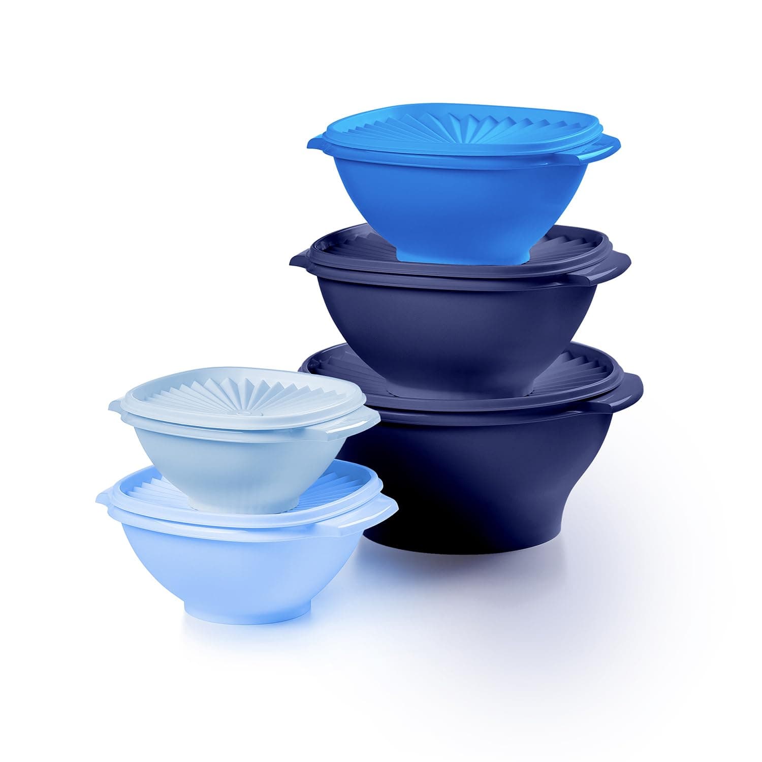 Heritage Collection, New 10 Piece Food Storage Container Set in Vintage Blue, Dishwasher Safe and BPA Free (5 Bowls, 5 Lids)