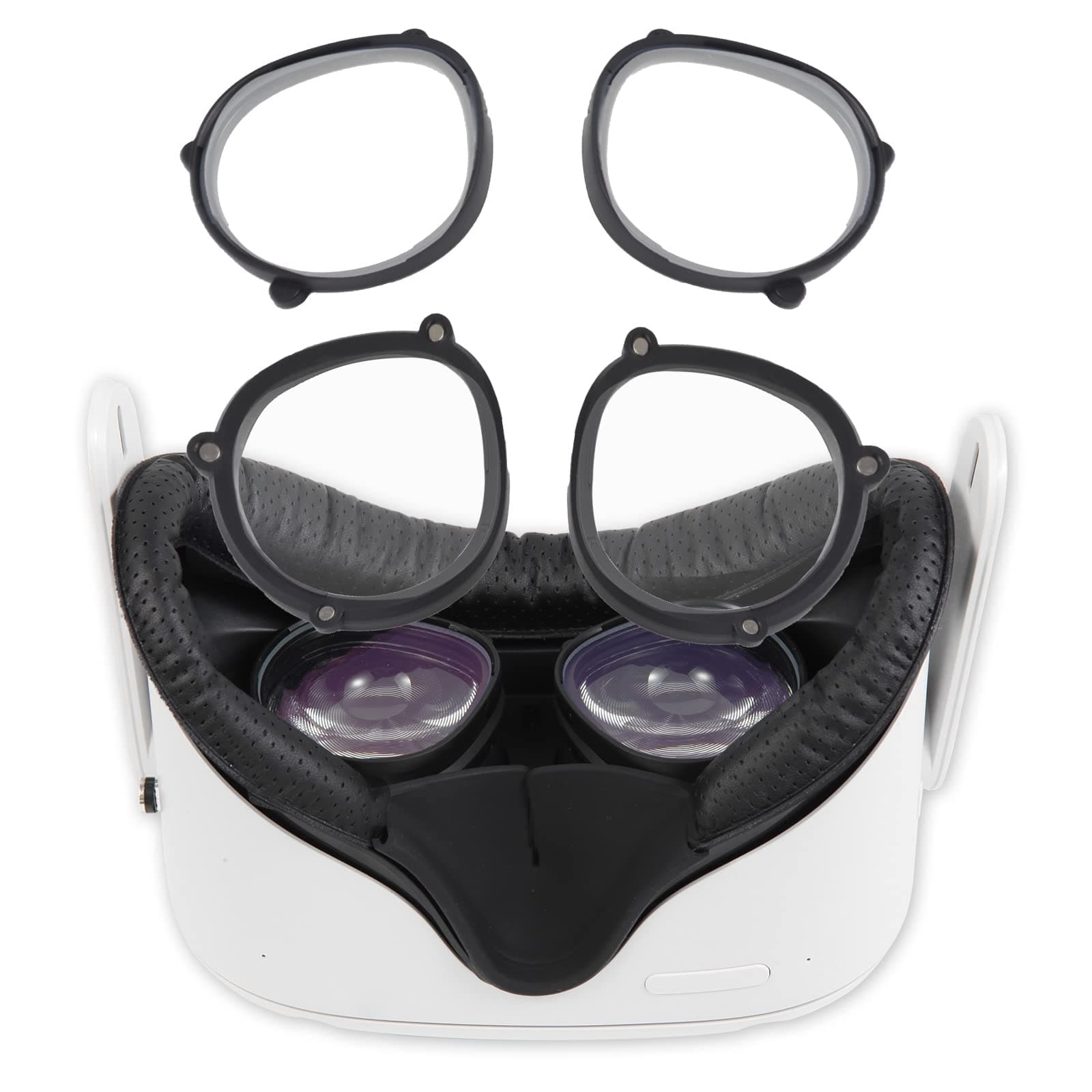 Anti-Blue Light Glasses for Oculus Quest 2 Come with a Magnetic Alloy Frame and Anti-Blue Light Lens Accessories That Supports Changing Lenses to Accommodate Your Nearsightedness (Black)