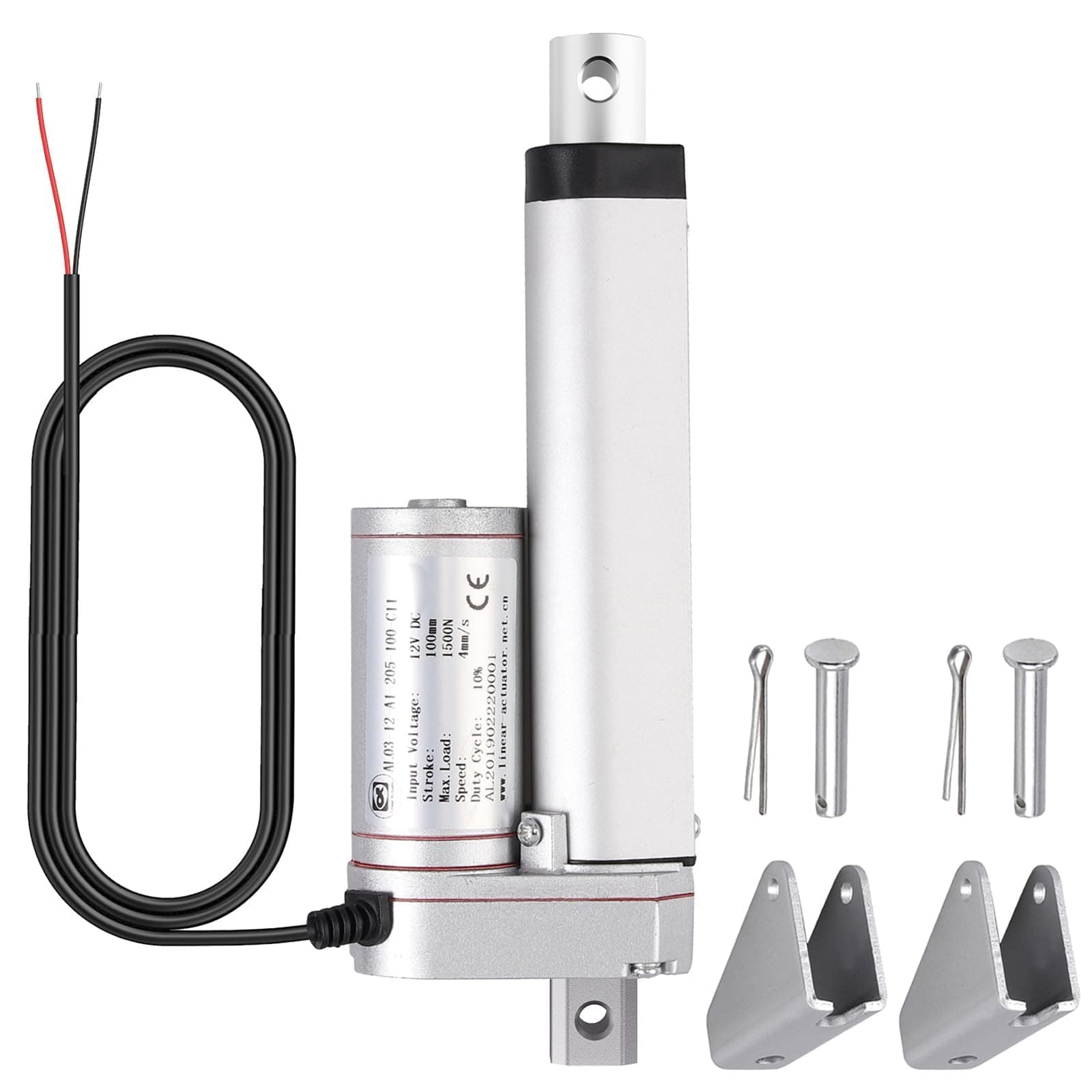 100mm Linear Actuator Motor DC 12V 1500N for Auto Car RV Electric Door Opener Vehicles Vessels Cargo TV Lift Tables Massage Beds Electric Beds Medical Chairs Electric Equipment Camera Frames