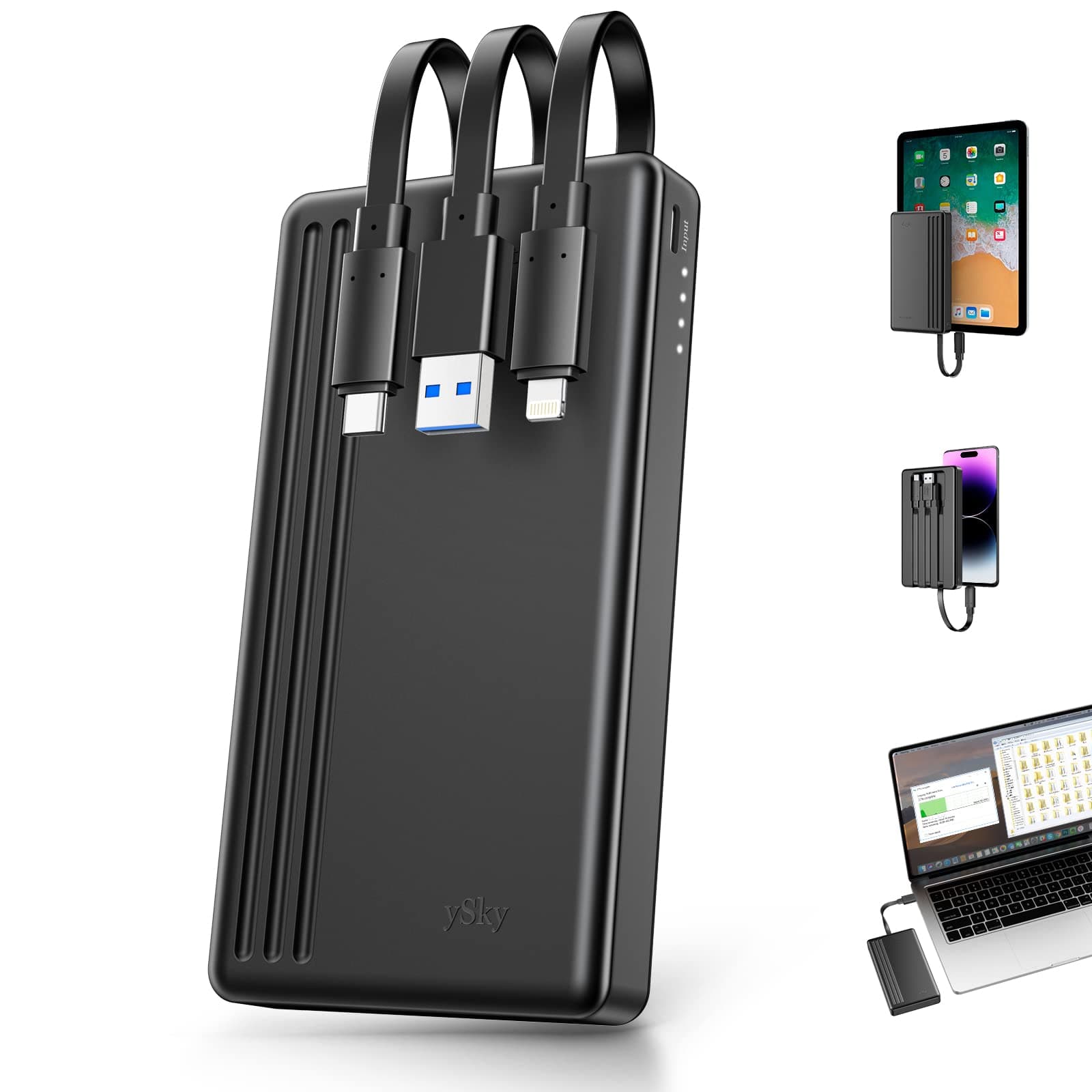 - ySky MFi Certified 1TB Portable External Hard Drive for iPhone iPad MacBook Windows Computer USB C Android Phones to Backup,1TB Photo Stick for iPhone17/16/15/14/13((auto Backup)