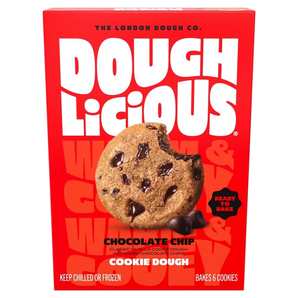 Doughlicious Gourmet Cookie Dough, Chocolate Chip, 204g