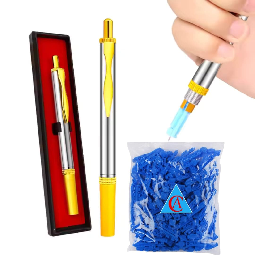 CA Single Pin Hijama Pen With 100 needles 1 Pin hijama Cupping Pen for Cupping Therapy