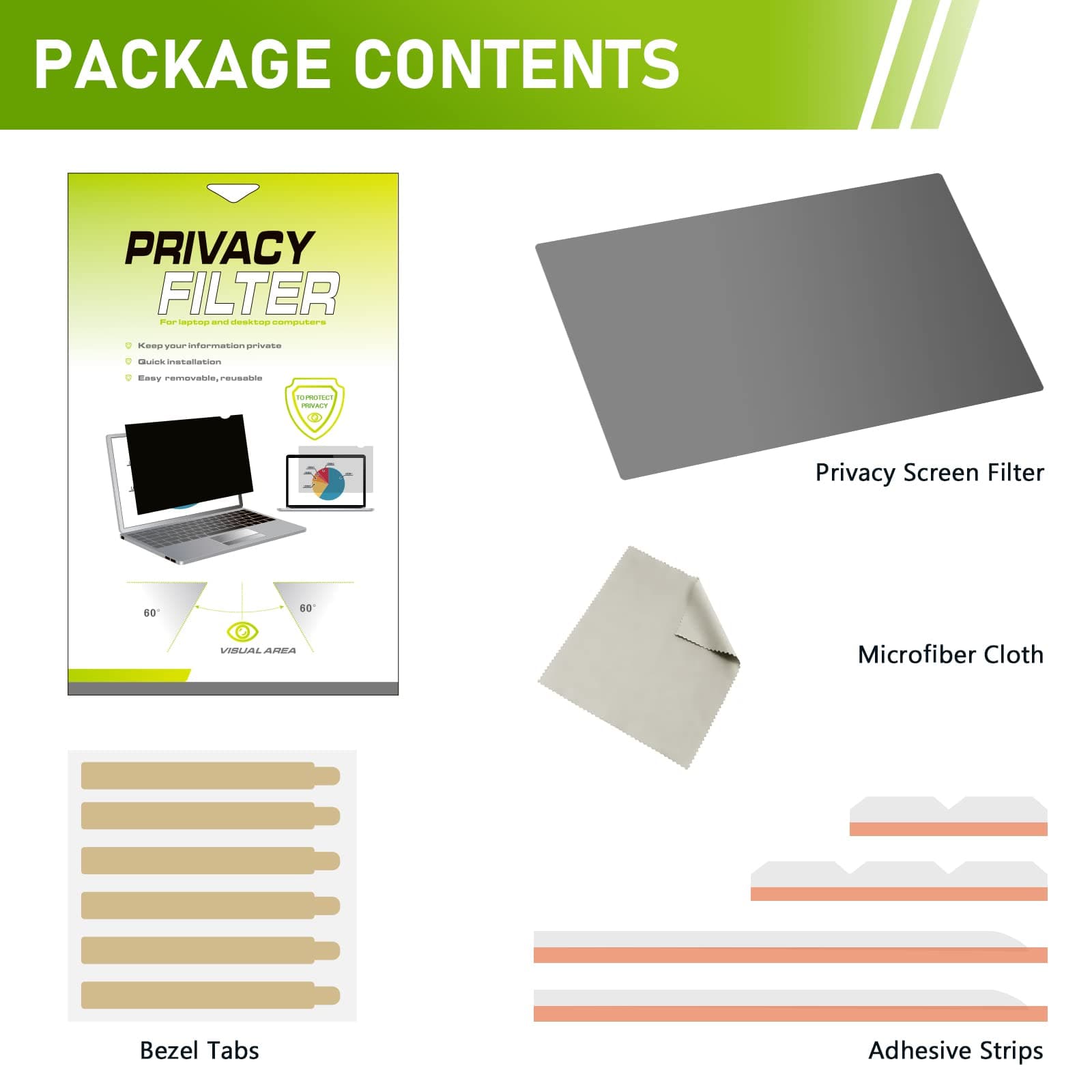 14 inch Laptop Privacy Screen Filter for 16:9 Widescreen Display, Lively Life Anti Glare Screen Protector for Notebook, Laptop Monitor Screen Privacy Filter, UV and Blue Light Filter (14",16:9)