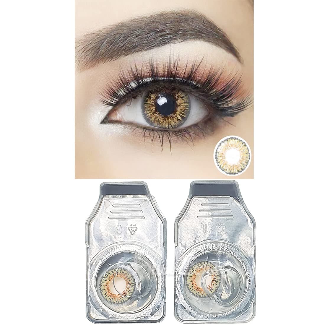Diamond Eye Mystery Hazel Candy Pack - Zero Power Color Contact Lens Dailies 2 Lens