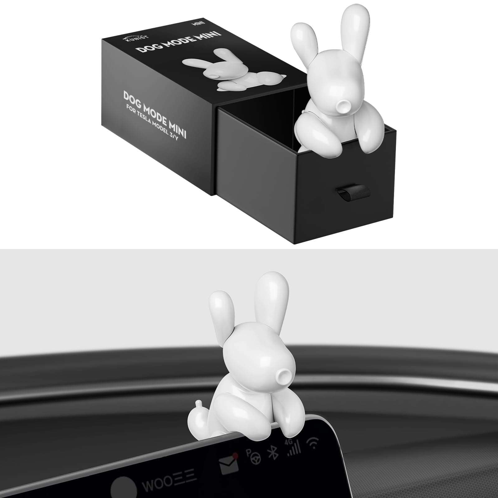 for Tesla Model Y 2026 Dog Mode Mini Screen Decoration Ornament Funny Decors Compatible with 2017-2026 Tesla Modle 3 and New Modle Y Juniper Interior Accessories (Gift Box)