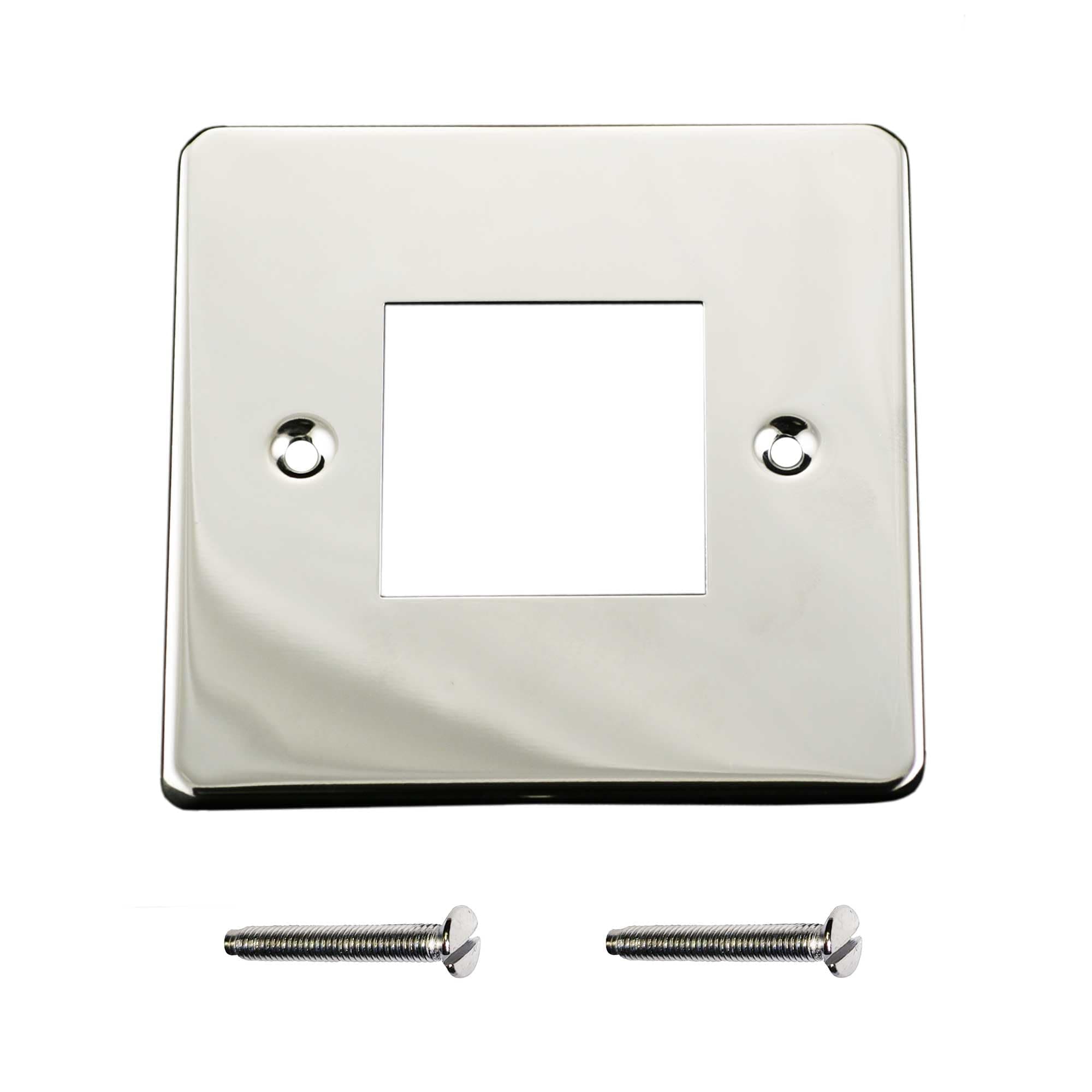 ElekTek Polished Chrome Plated Double Light Switch Metal Cover Plate Conversion - No Wiring or Switch Removal Necessary