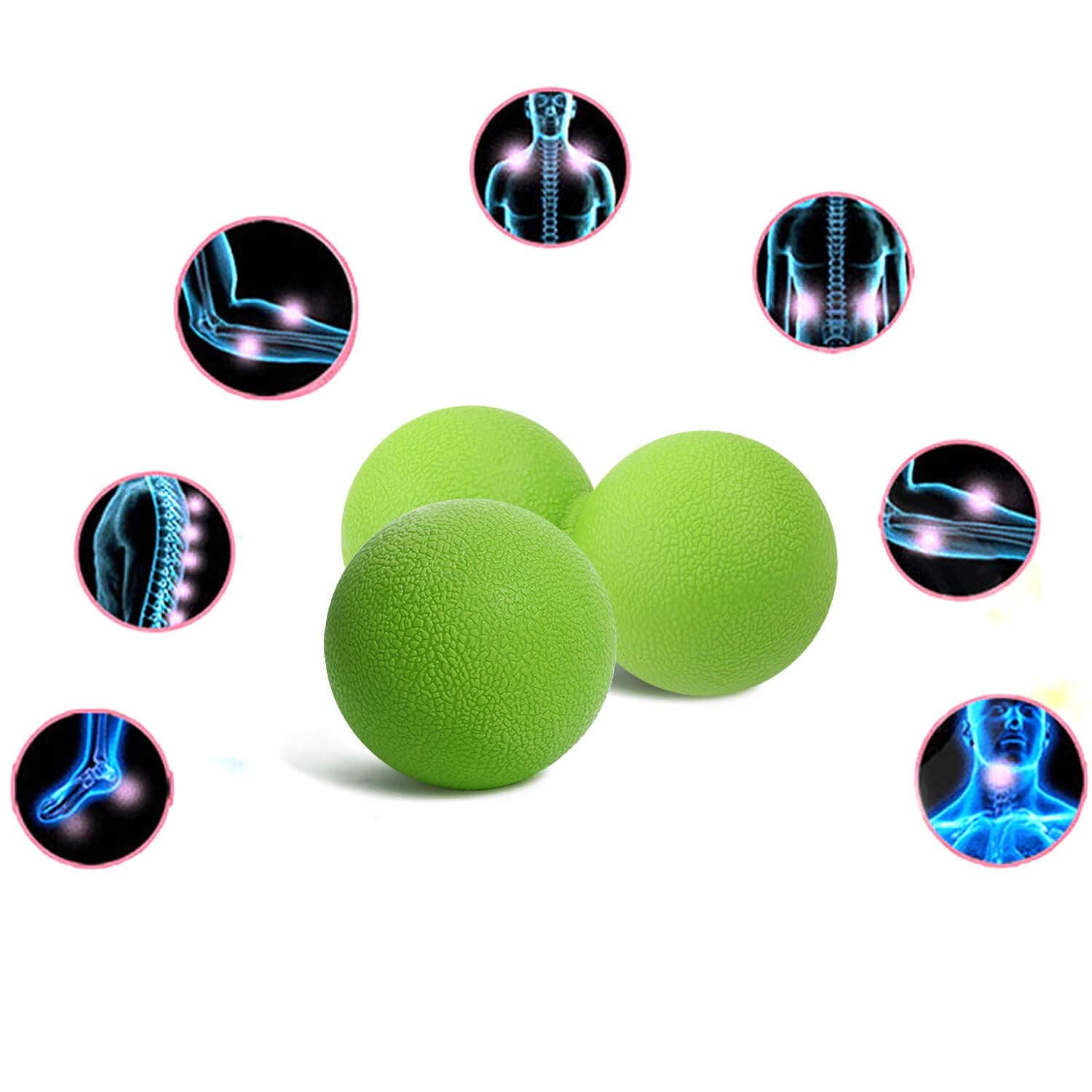 Muscle Roller Resistance Bands Kit - Massage Roller Set | Massage Stick, Peanut Ball, Massage Ball + 3 Fitness Bands | Therapy Set for The Perfect Stretch, Instant Recovery and Best Exercises