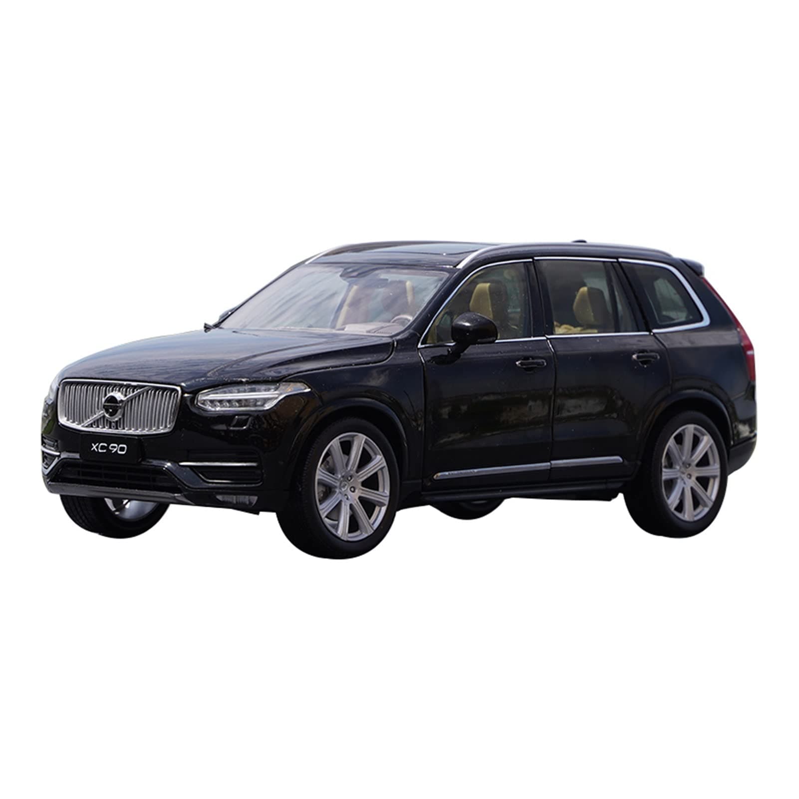 Scale Finished Model Car 1/18 For Volvo XC90 SUV Alloy Car Model Simulation Diecast Vehicles Collectible Ornament Display Miniature Replica Car(Black)