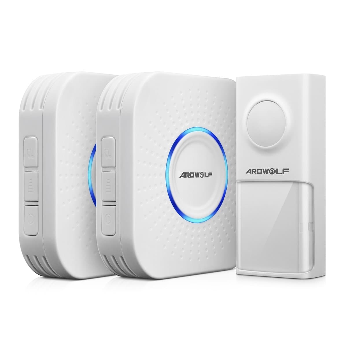 Ardwolf Wireless Doorbell System - 500 feet range with 58 Melodies with LED Notification (1 Doorbell + 2 Receiver)