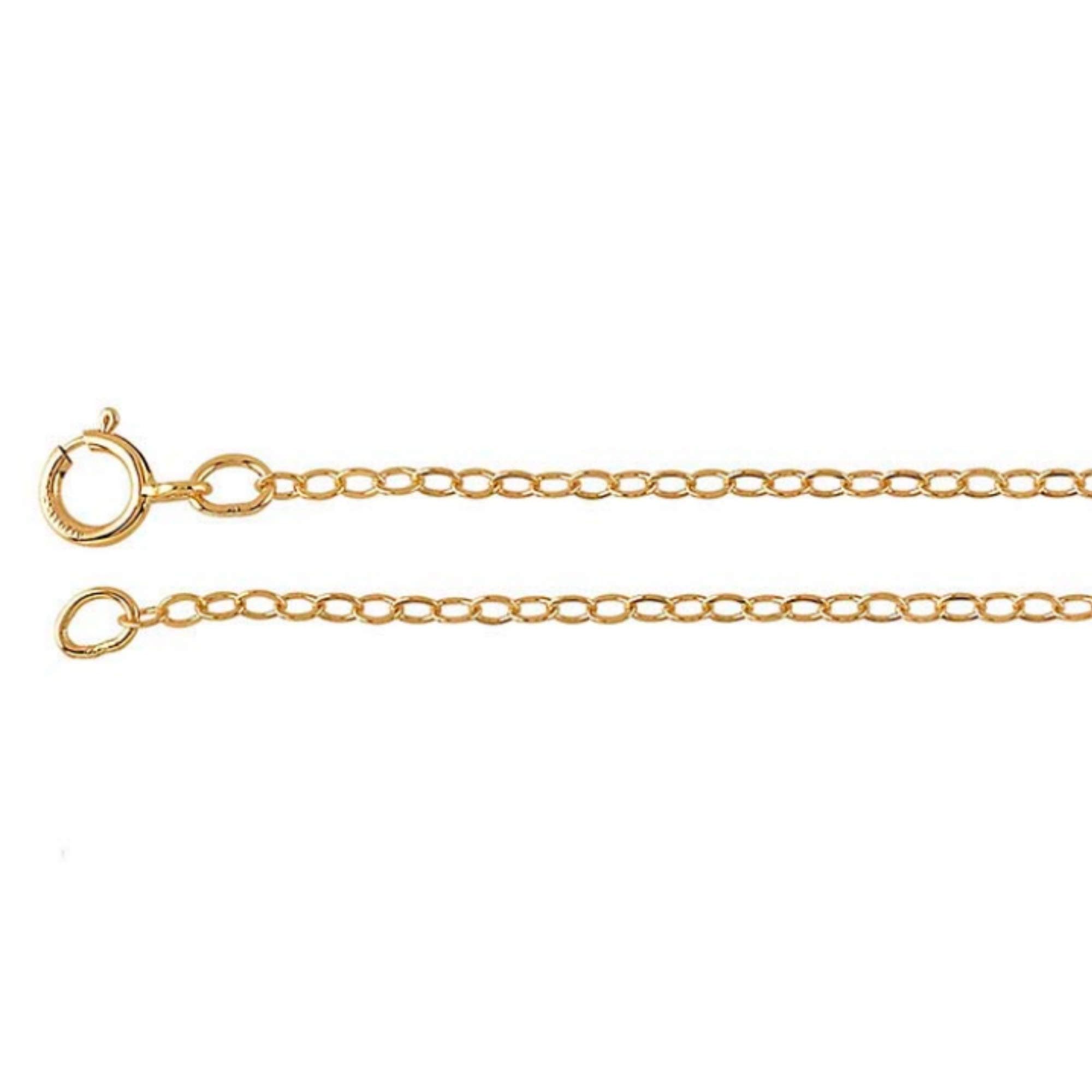EFYTAL Simple Chain - Sterling Silver or 14k Gold Filled 1.5mm Cable Finished Chain - 16 Inch or 18 Inch Chain Necklace