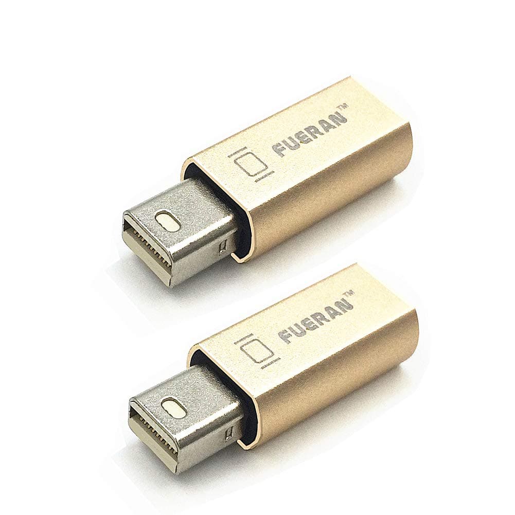 FUERAN Mini DP - DisplayPort Display Emulator EDID Emulator Plug (fit Headless 2560x1600@60Hz)-2 Pack
