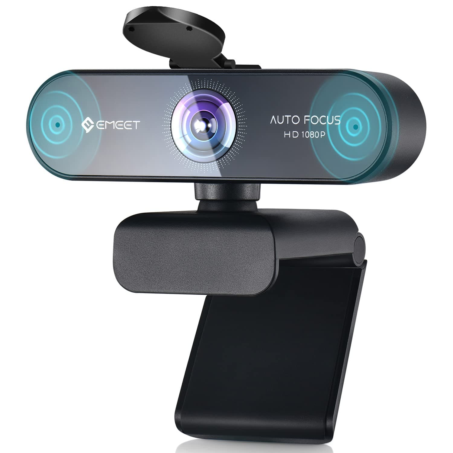HD Webcam 1080P, USB Webcam with Privacy Cover & 2 Noise-Canceling Mics, Fast AutoFocus, Nova 96°FOV Wide Angle Webcam, Plug & Play Camera for Computer for Zoom/Skype, Meeting/Online Classes