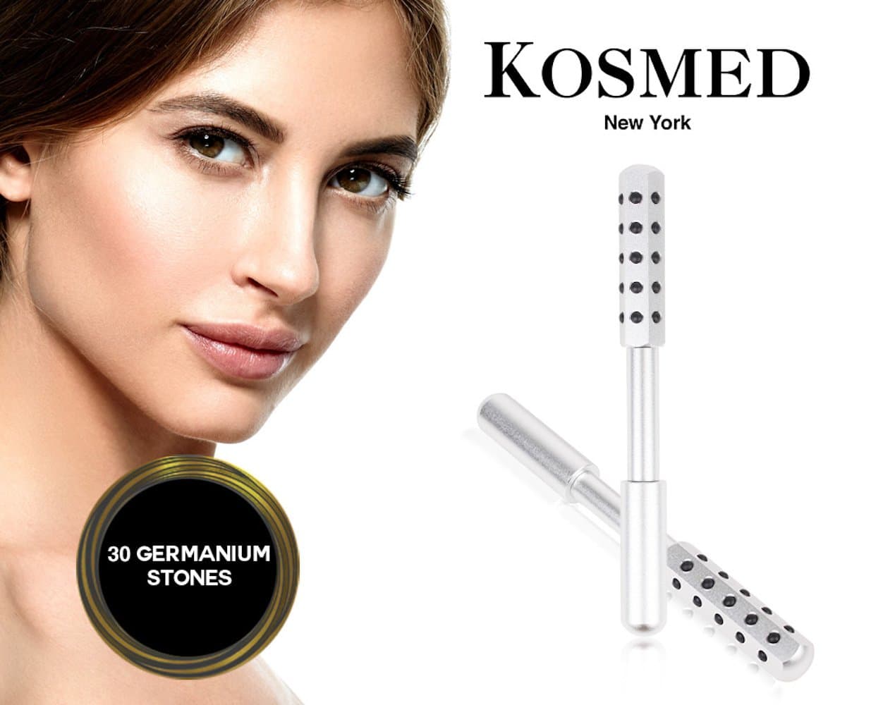 KOSMED Uplift Beauty Roller - Face Massage tool with precious Germanium stones by KOSMED New York