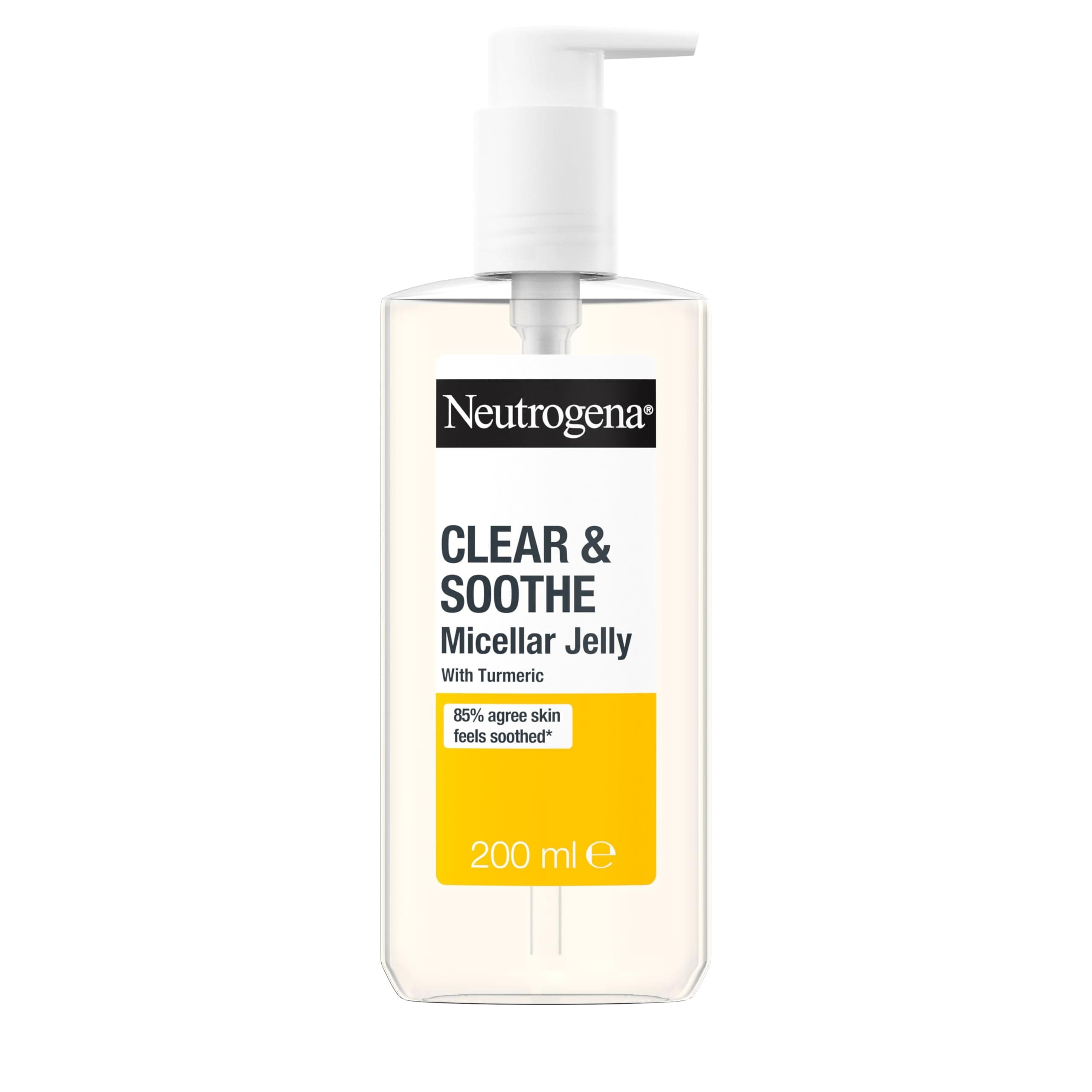 Neutrogena Clear & Soothe Micellar Jelly Make-Up Remover 200ml, Gentle and Effective Cleanser to Remove Make-Up, Suitable for Sensitive Skin