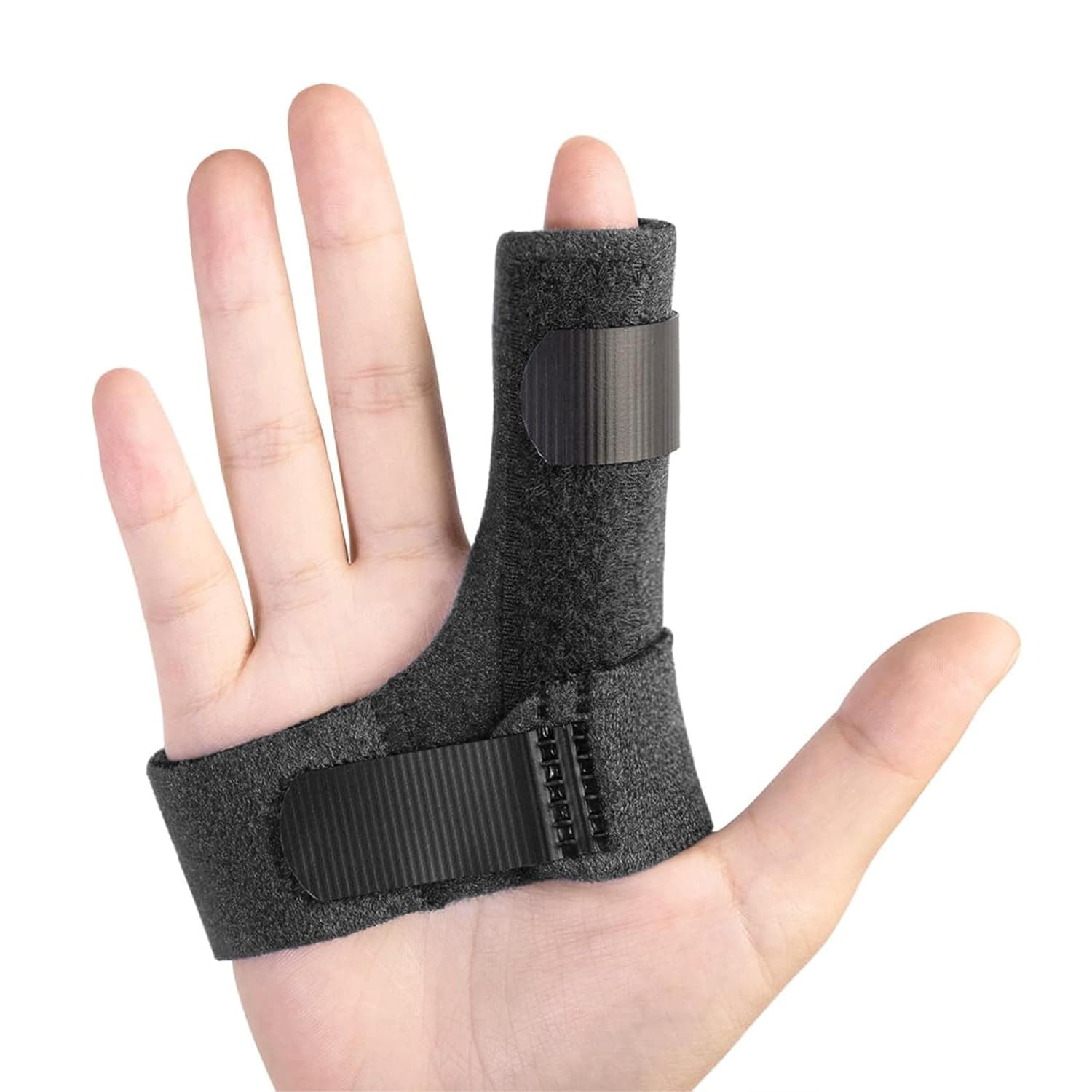 Finger Brace, Trigger Finger Splint for Index Middle Ring Pinky Finger Arthritis Pain, Tendon Injury, Broken Mallet Finger Stabilizer Supports for Dislocated Knuckle Immobilizer Wrap,Black