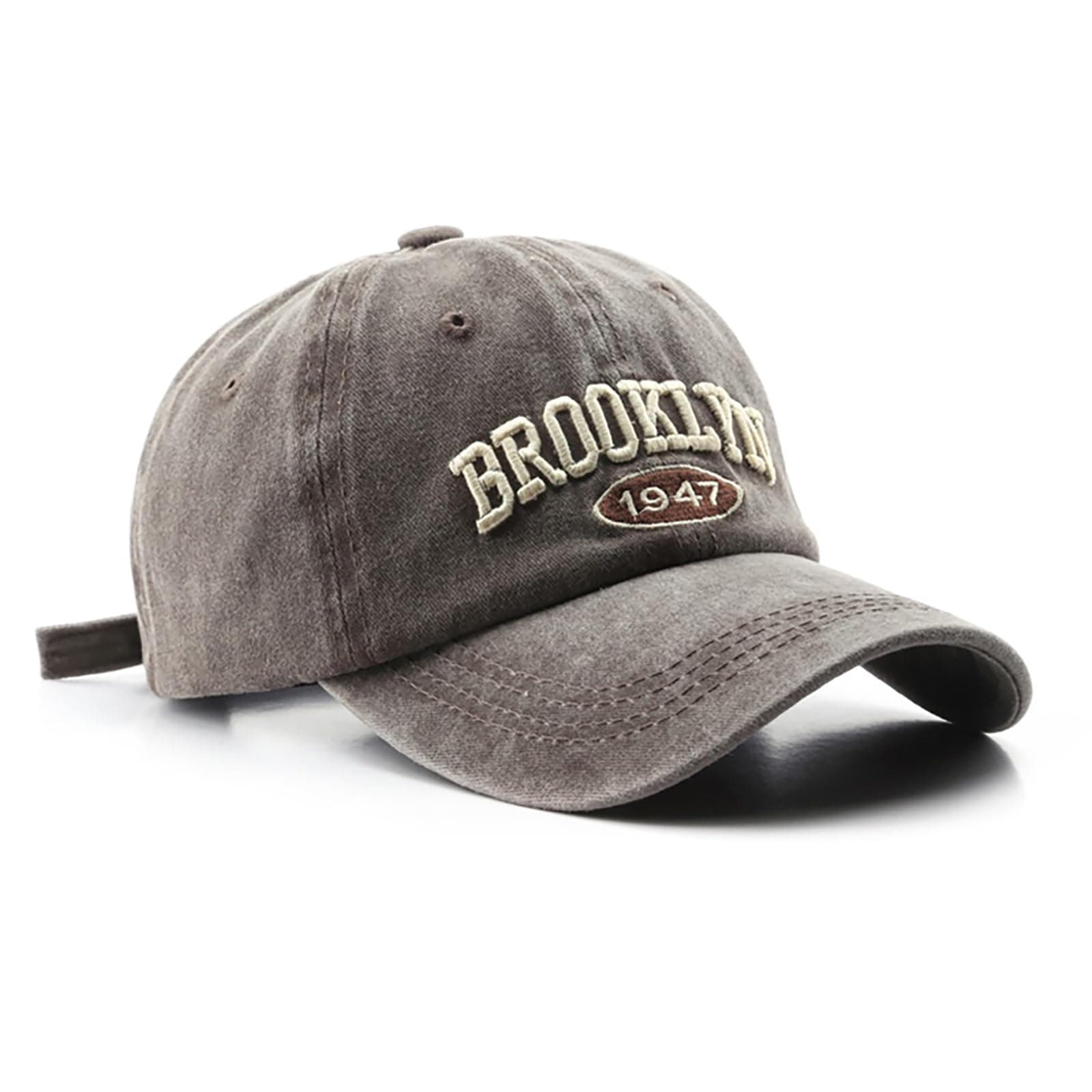 Brooklyn Hat Vintage Brooklyn 1947 Dad Hat Washed Cotton Unstructured Baseball Cap for Men & Women