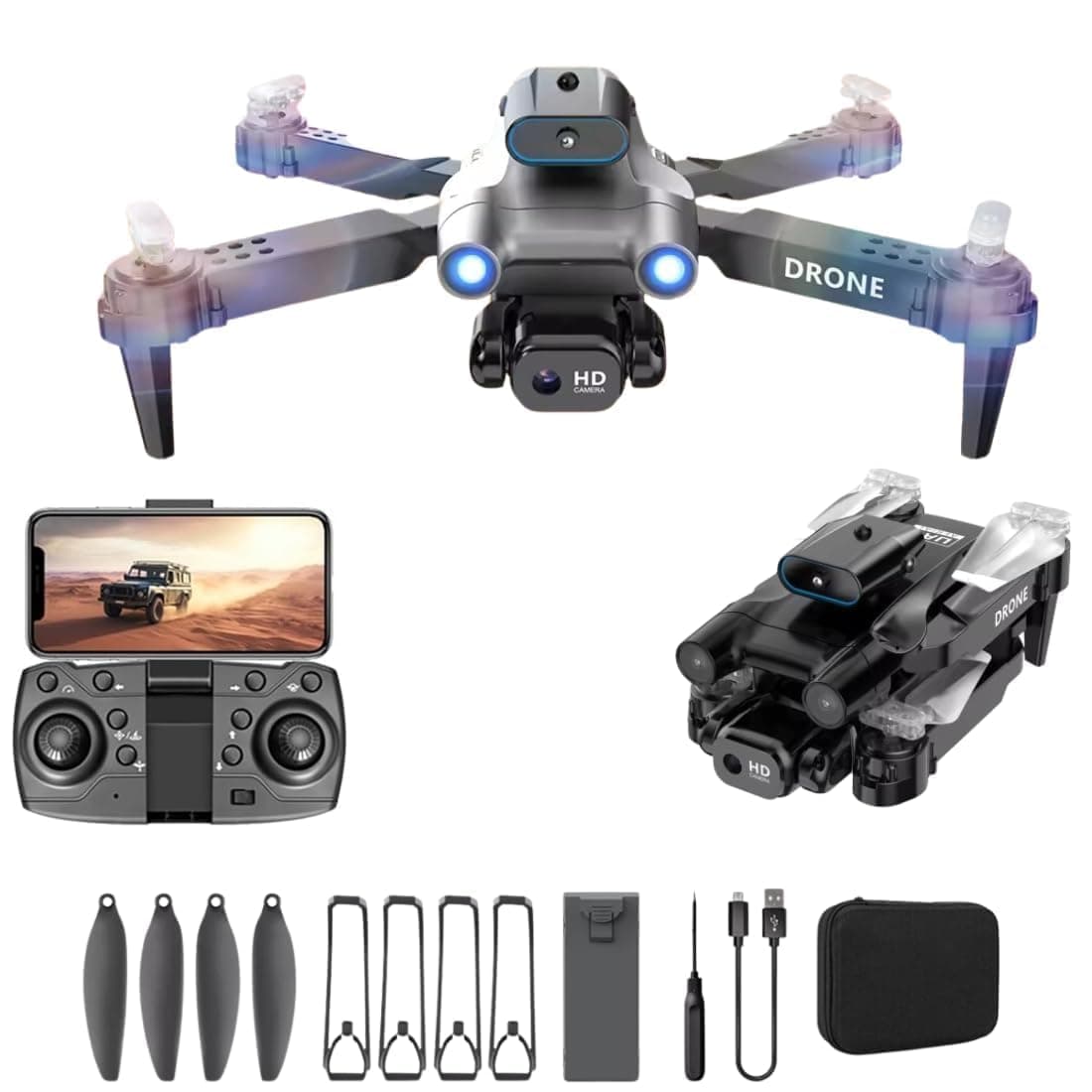 The-F22-Top-Pro-Max-Foldable-Drone-With-Camera-For-Adults-1080P-HD-Drones-Toys-Auto-Return-One-Touch-Take-off-and-Landing-Gesture-Recognition-Automatic-Camera-Recording-Gravity-Sensing-Trajectory-Flight(As Per Availability)