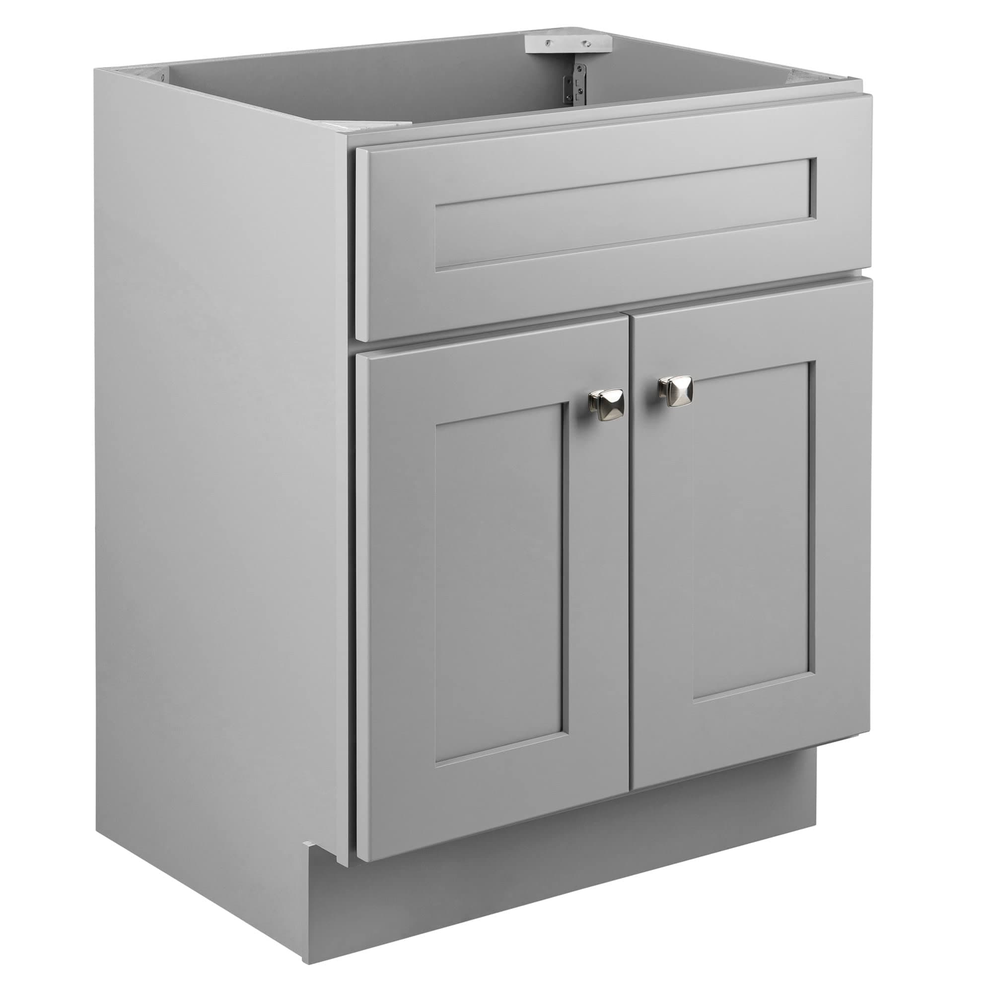 Design House Brookings 24-Inch Bathroom Vanity, Solid Wood, Ready to Assemble, Sherwin Williams Gray, 587063