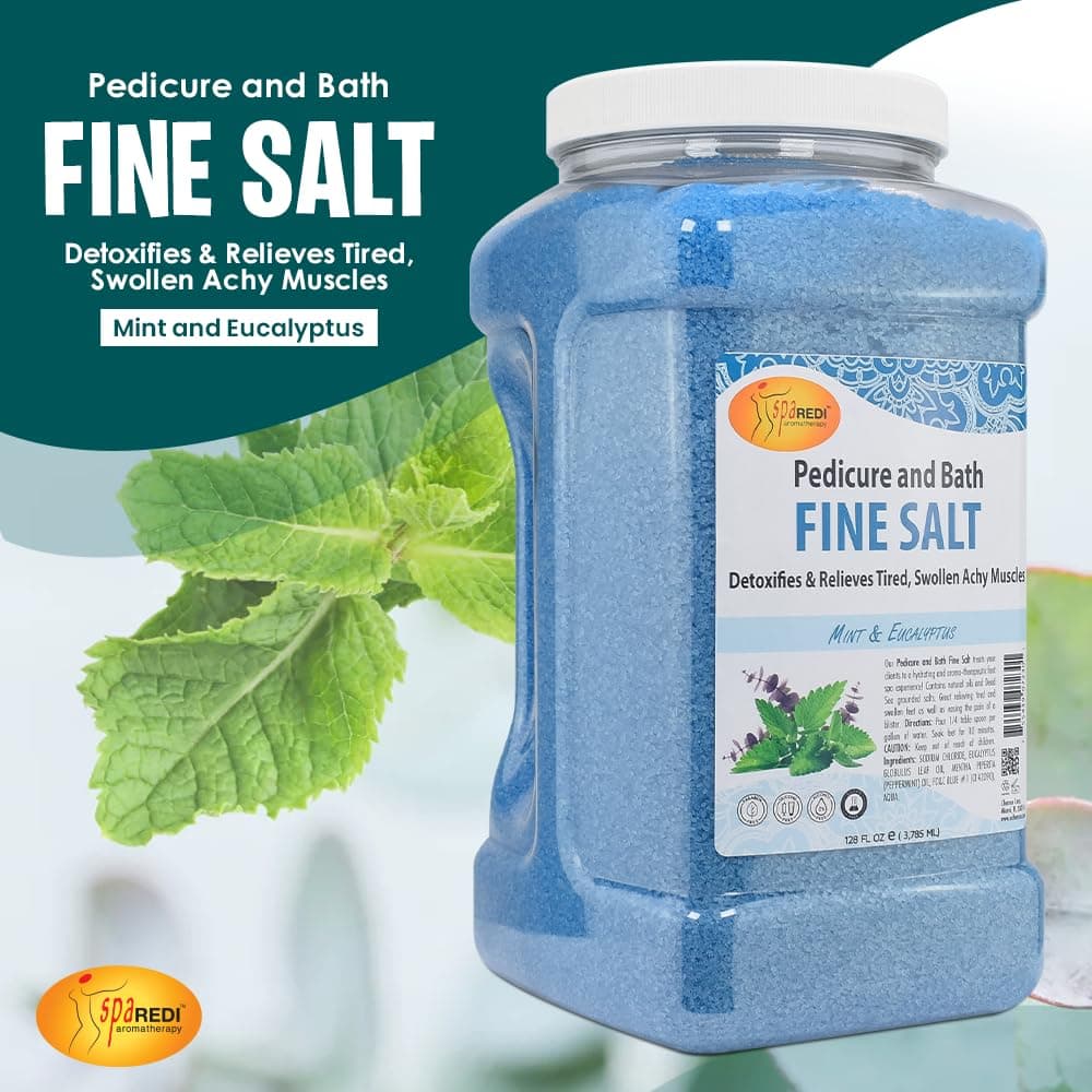 Spa Redi Pedi Bath Fine Salt, Mint & Eucalyptus, 1 Gallon