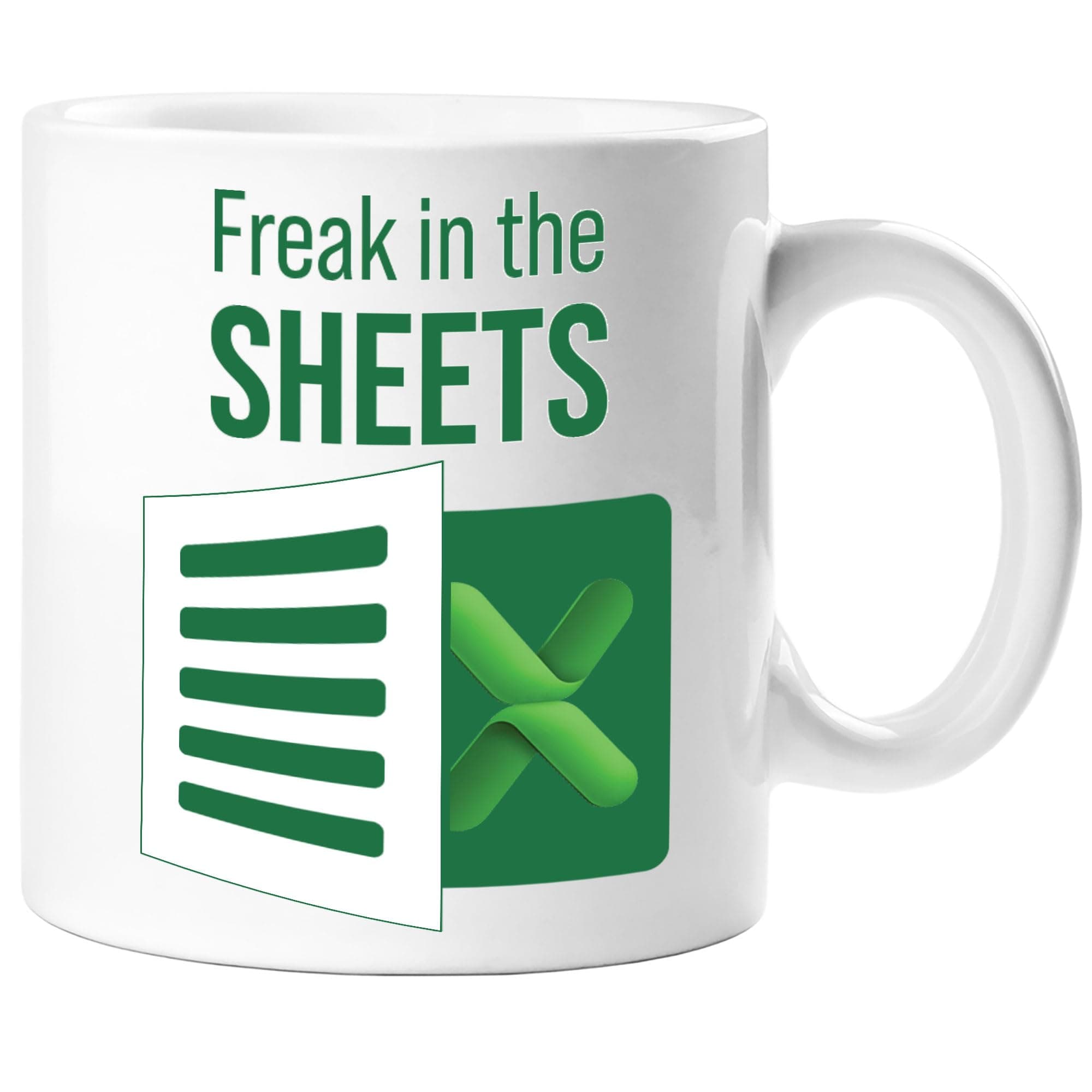 Freak In The Sheets Excel Mug, Funny Coffee Mug, Mug white