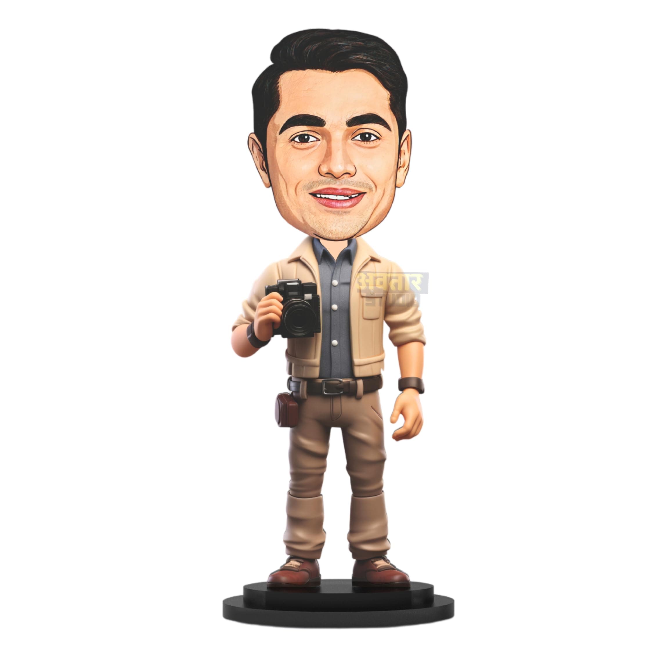 MakerTech Gifting Avataar Studio Personalized Gift for Friends, Brother, BFF, Boyfriend, Father Character Caricature Photo Frame Unique Design Customized Gift for Friends & Family (Photographer Man)