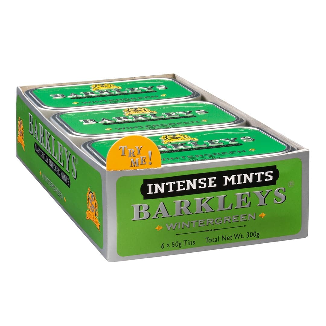 Mints Wintergreen Tastefully Intense Mints Tins 50 g (Pack of 6)