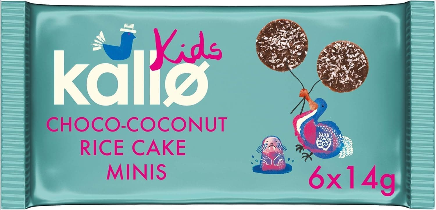 KalloKids Choco-Coconut Rice Cake Minis, 6 x 14g