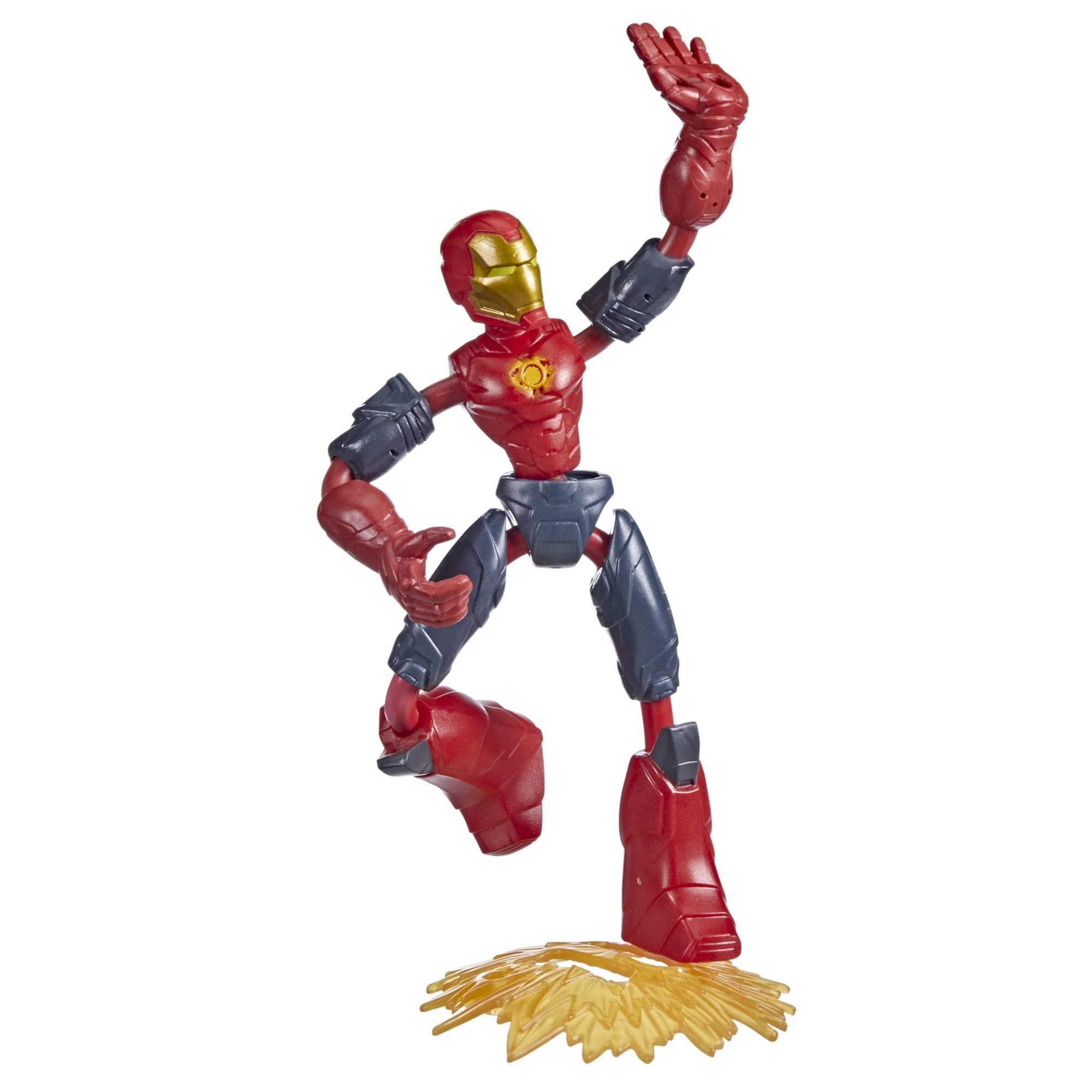 Marvel Avengers Bend and Flex Missions Iron Man Fire Mission Action Figure, 15-cm-scale Bendable Toy for Ages 4 and Up