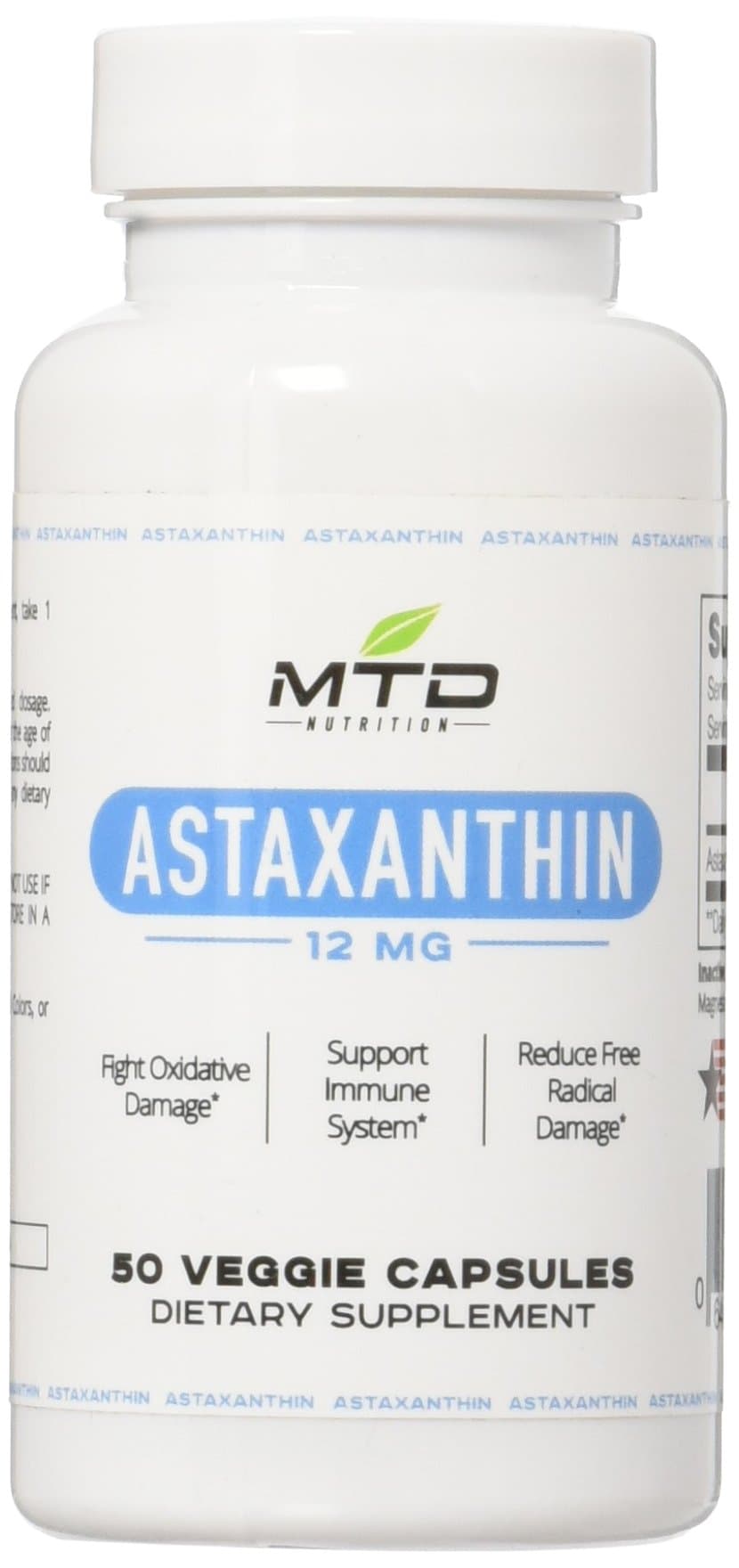 MTD Nutrition Astaxanthin 12 Milligram - 50 Veggie Capsules