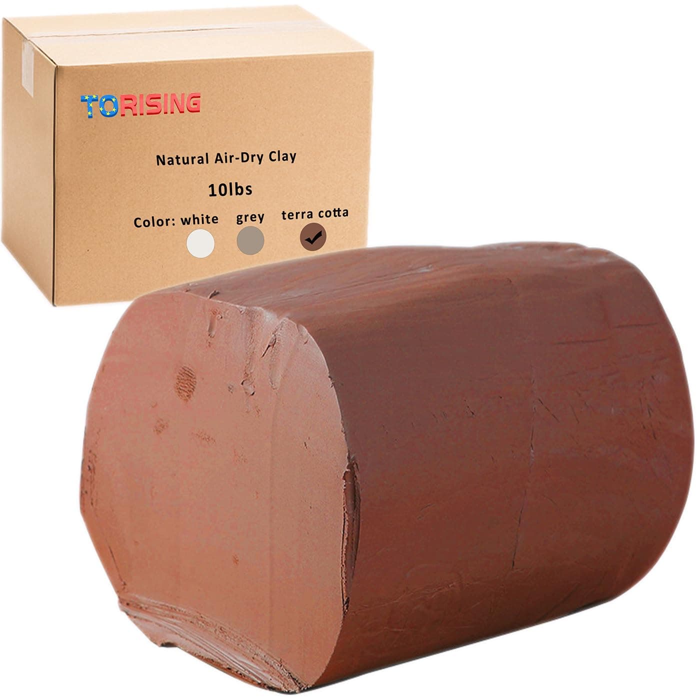 Air Dry Clay 10 LBs, Pottery Modeling Clay for All Purpose Hand Modeling and Throwing, Non-Toxic (Terra Cotta)