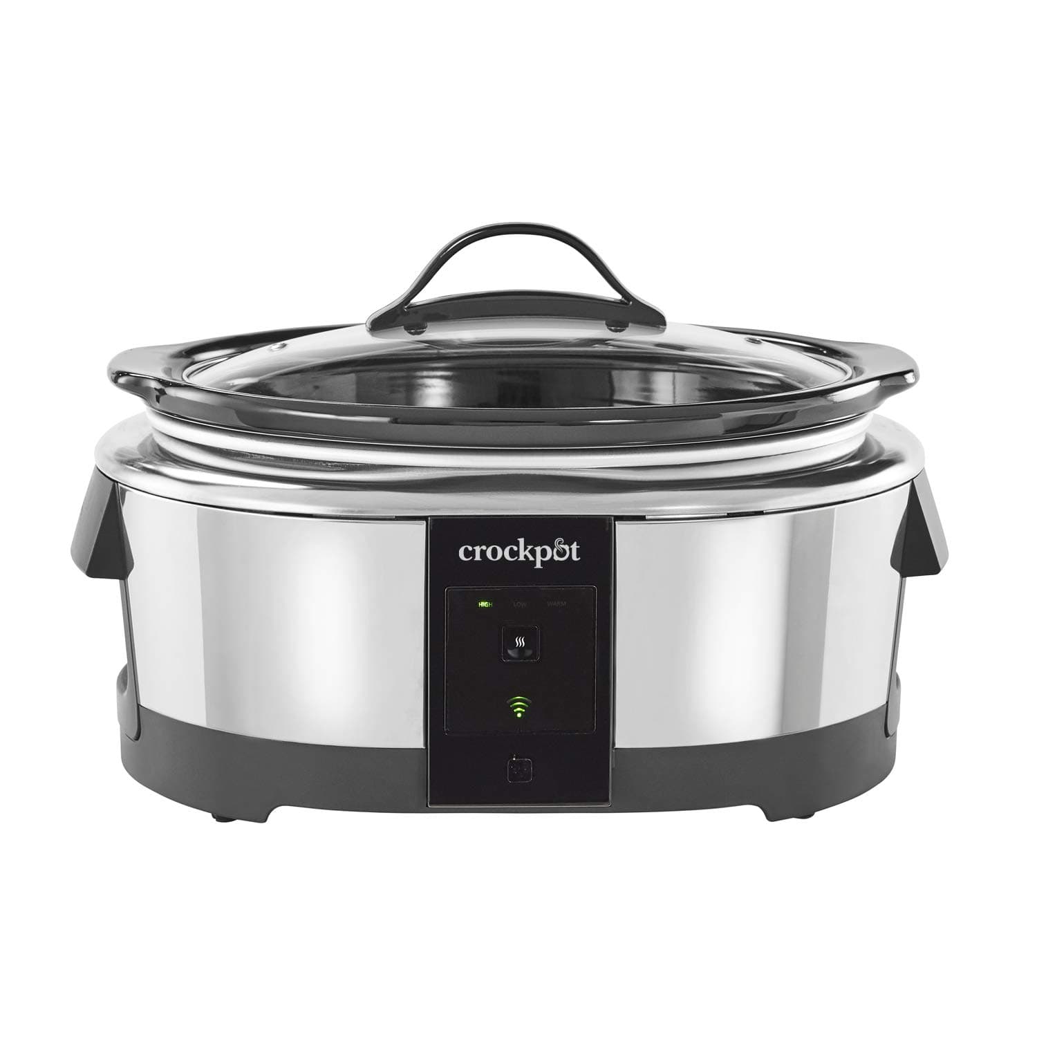 Crock-Pot6 Quart Programmable Slow Cooker and Food Warmer Works with Alexa, Stainless Steel (2139005)