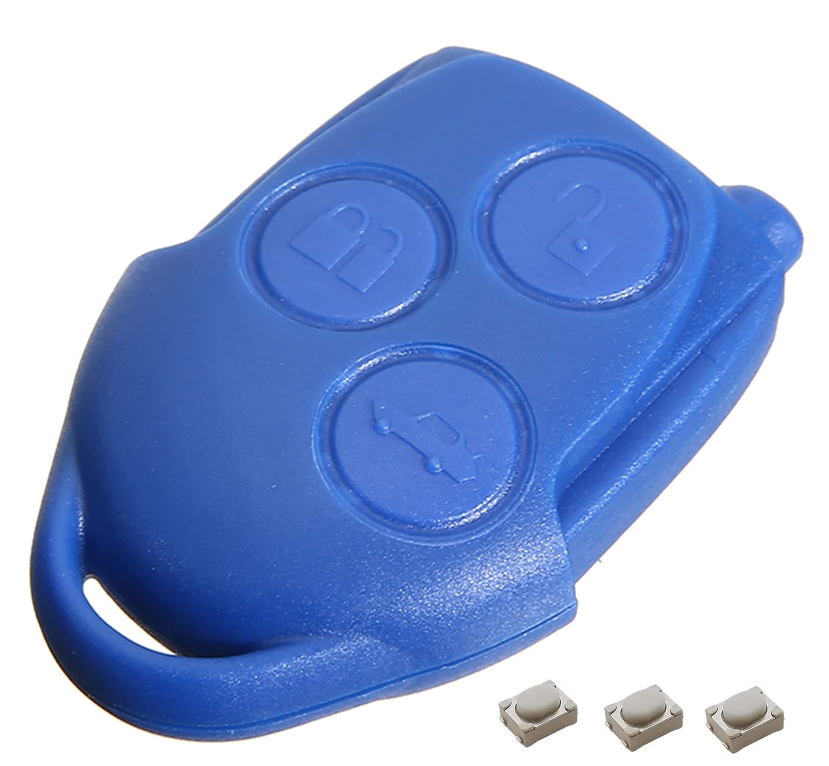 Ford Key Fob Cover Replacement Compatible with Ford Transit Connect MK7 Remote Car Key Case Shell, 3 Button Ford Blue Key Fob