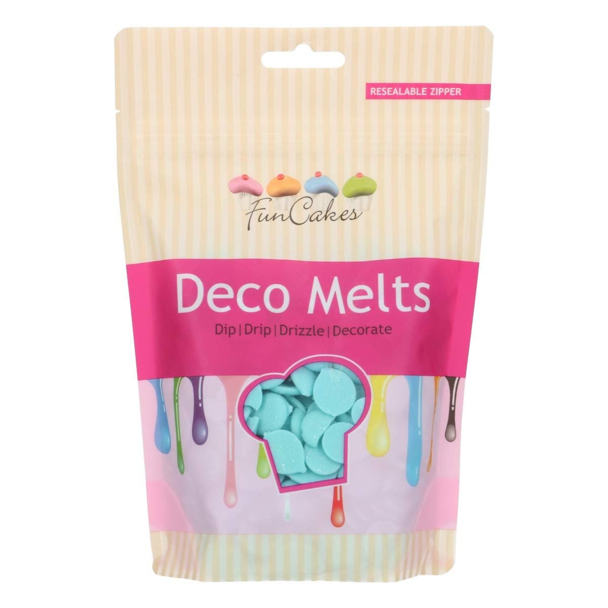 FunCakes Deco Melts Light Blue, 250 g, FC43060
