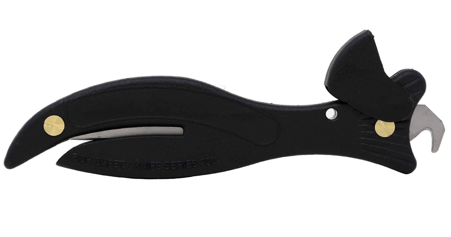 Fish 200 Original Enclosed Blade Safety Box Cutter (1, Black)