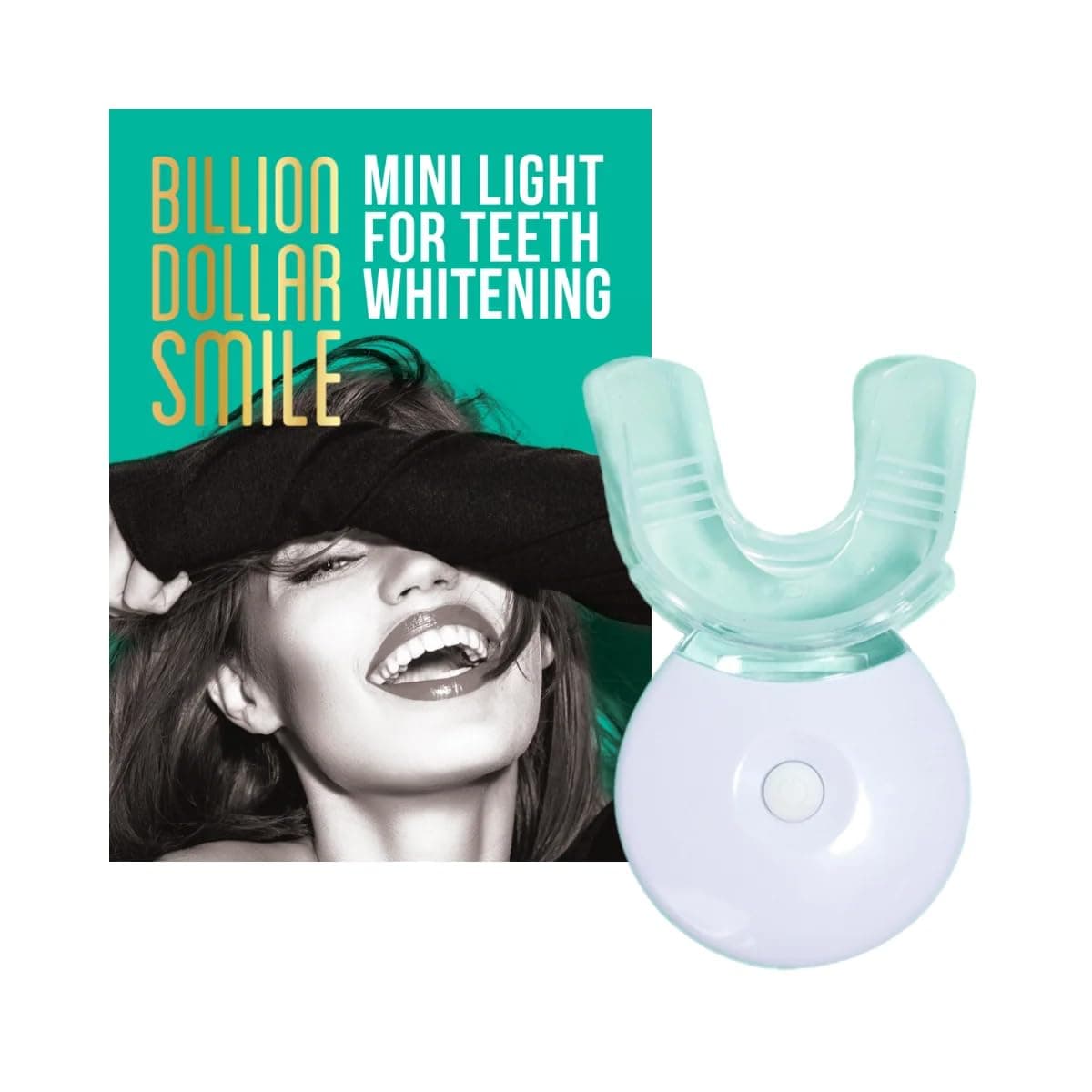 Billion Dollar Smile 5 LED Teeth Whitening Light Kit with Mouth Guard - Professional LED Teeth Whitening System for Accelerated Whitening Results, Compatible with Most Gels, Battery Operated, 1 Count