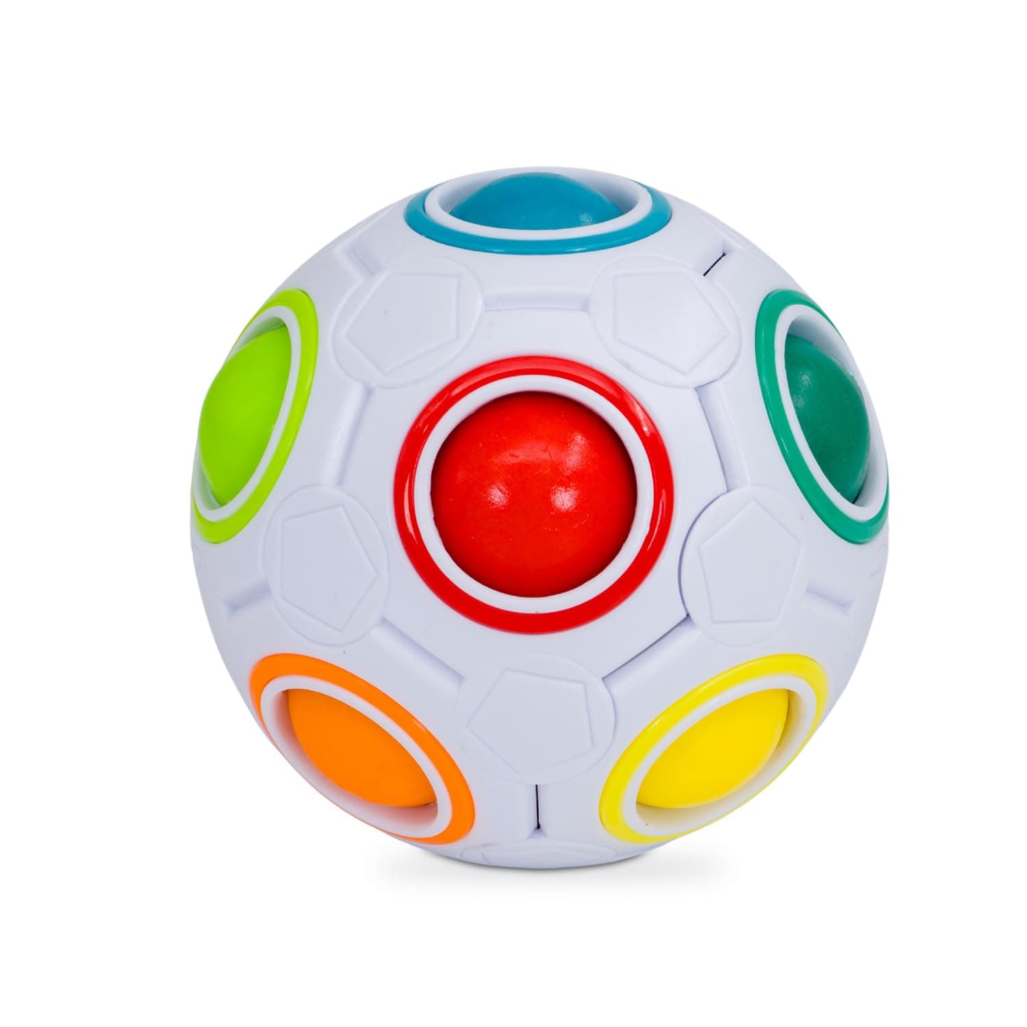 Drift Rainbow Ball Puzzle | Compact, Multicolor Sphere (Fidget Toy) | Portable Brain Teaser for Kids & Adults | Stress Relief & Fun On-The-Go Puzzle
