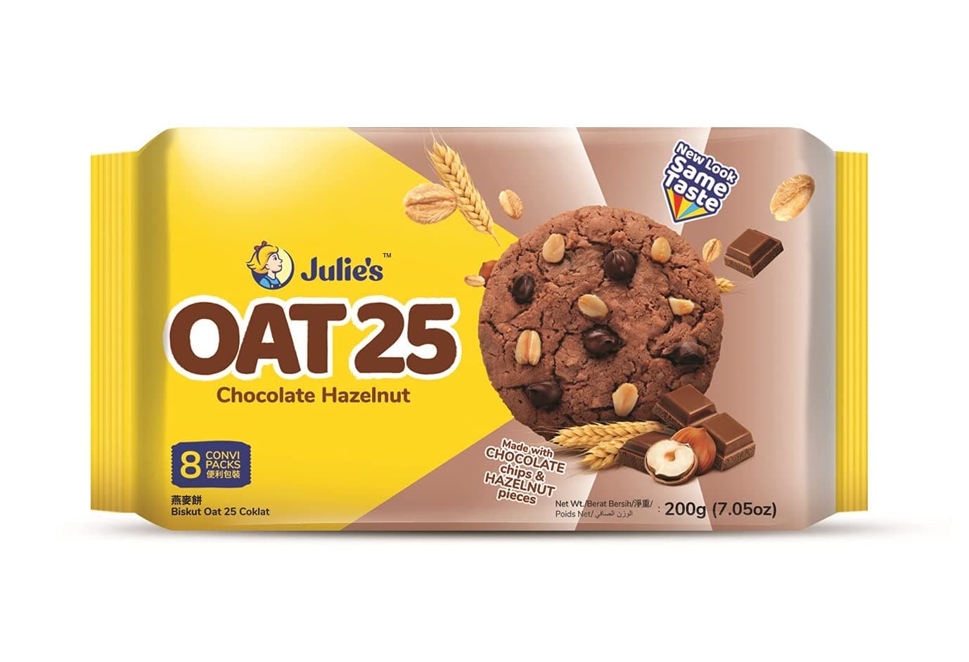 Julie's Oats 25, Hazel Nut's and Chocolate Chips, 200g