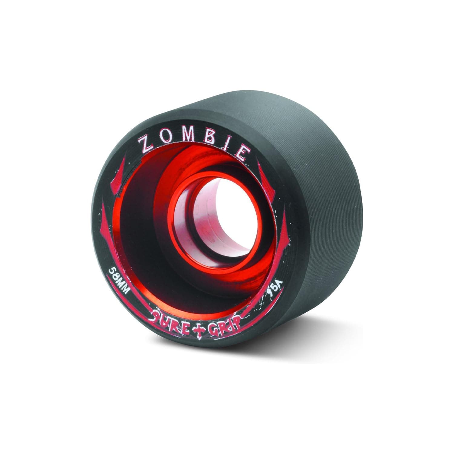 Sure-Grip Zombie Roller Skate Wheels | 95a Hardness Low 59mm | Made with Anodized Aluminum Core | Attractive & Stylish Made in USA(Set of 4)